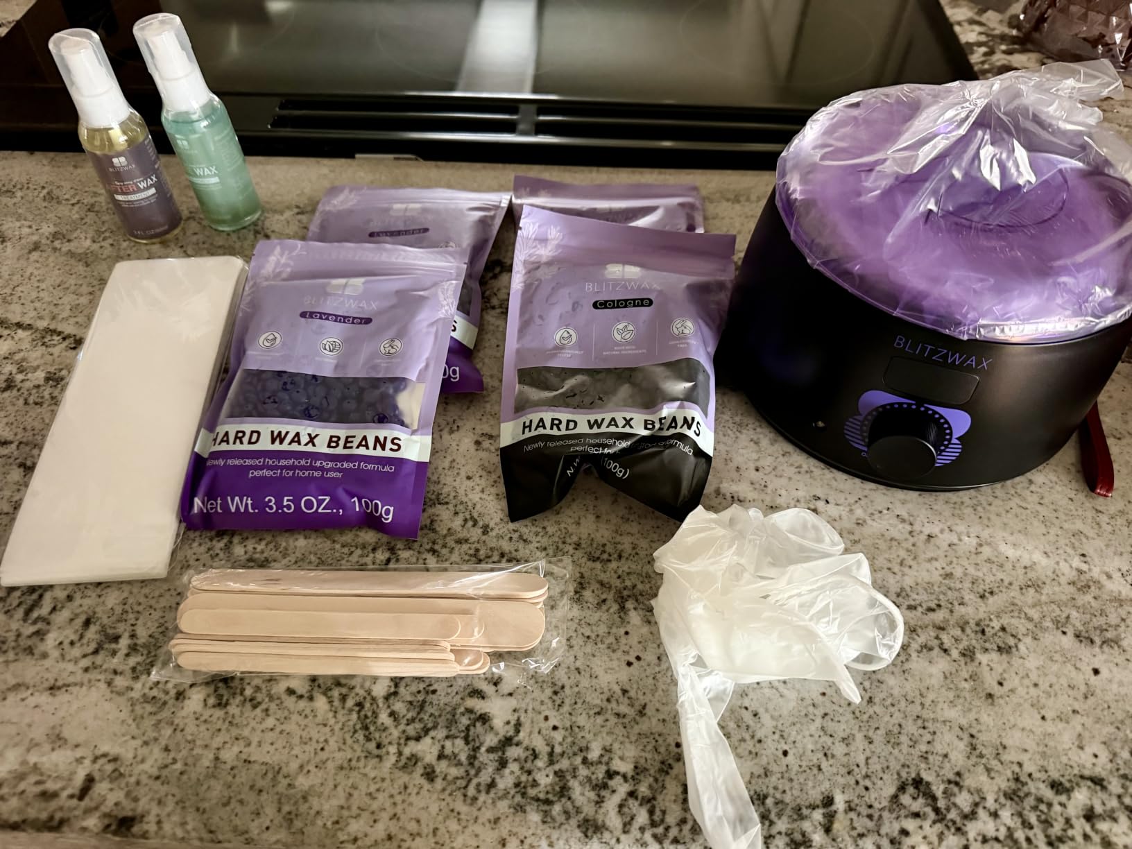 BLITZWAX Waxing Kit for Women, Brazilian Bikini Hard Wax Warmer Home Use | 51 Accessories, 6 Bean Formulas, Fast Heating Pot, Face Legs Body Underarms, Beginner Friendly, Home Salon Smooth Routine customer photo 1
