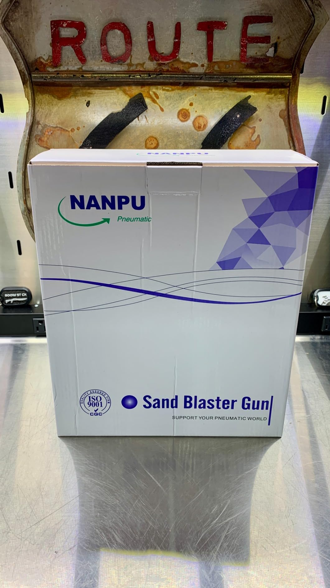 NANPU Light-Duty Air Sandblaster Gun Kit with Gravity Feed, Ceramic Nozzle | Metal Body, for Small Project Surface Prep, Paint & Rust Removal, Metal/Wood/Glass Etching, Requires Air Compressor customer photo 2