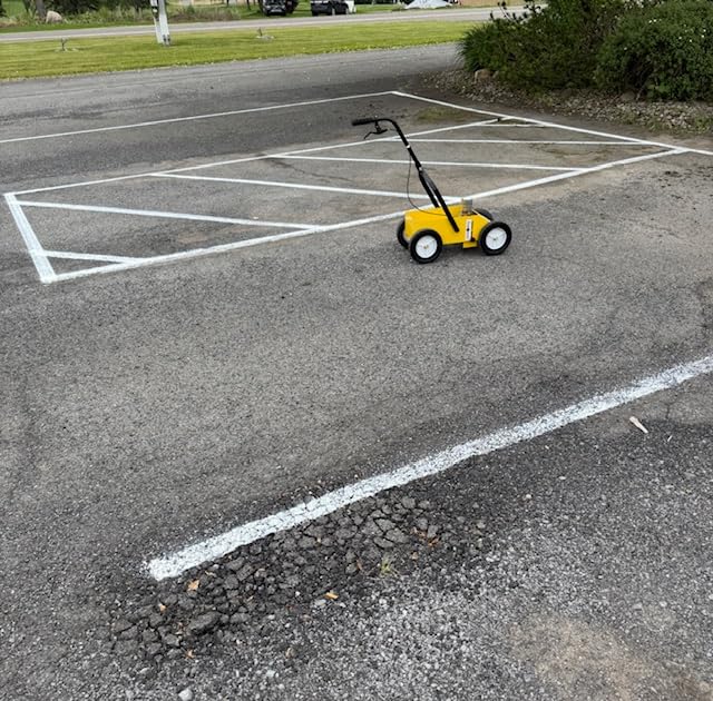 2395000 Heavy Duty High-Performance Striping Line Marking Machine, Parking Lot Striping Machine, Compatible with Professional Inverted Striping Spray Paint, 9.8