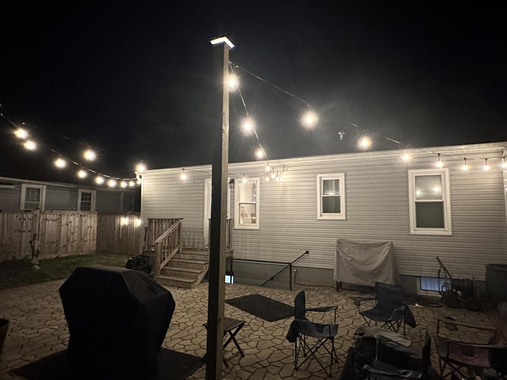 XMCOSY+ 120FT Outdoor String Lights Waterproof - LED Patio Hanging Lights for Outside Porch Backyard Gazebo Garden, Commercial Grade 42 Edison Bulbs customer photo 2