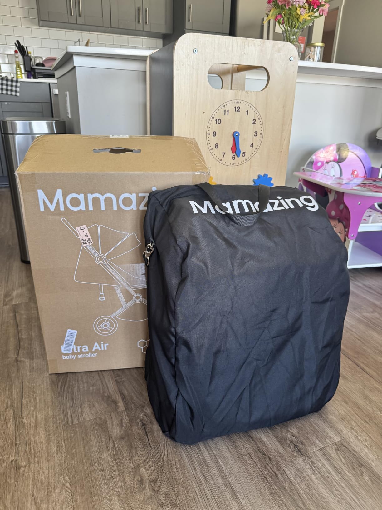 Mamazing Ultra Air Lightweight Baby Travel Stroller with Carbon Fiber Frame | Compact & Airplane-Friendly, One-Handed Fold, 11.6 lbs, UPF50+ Canopy, Under-Seat Basket, Perfect for Toddler Travel, Green customer photo 2