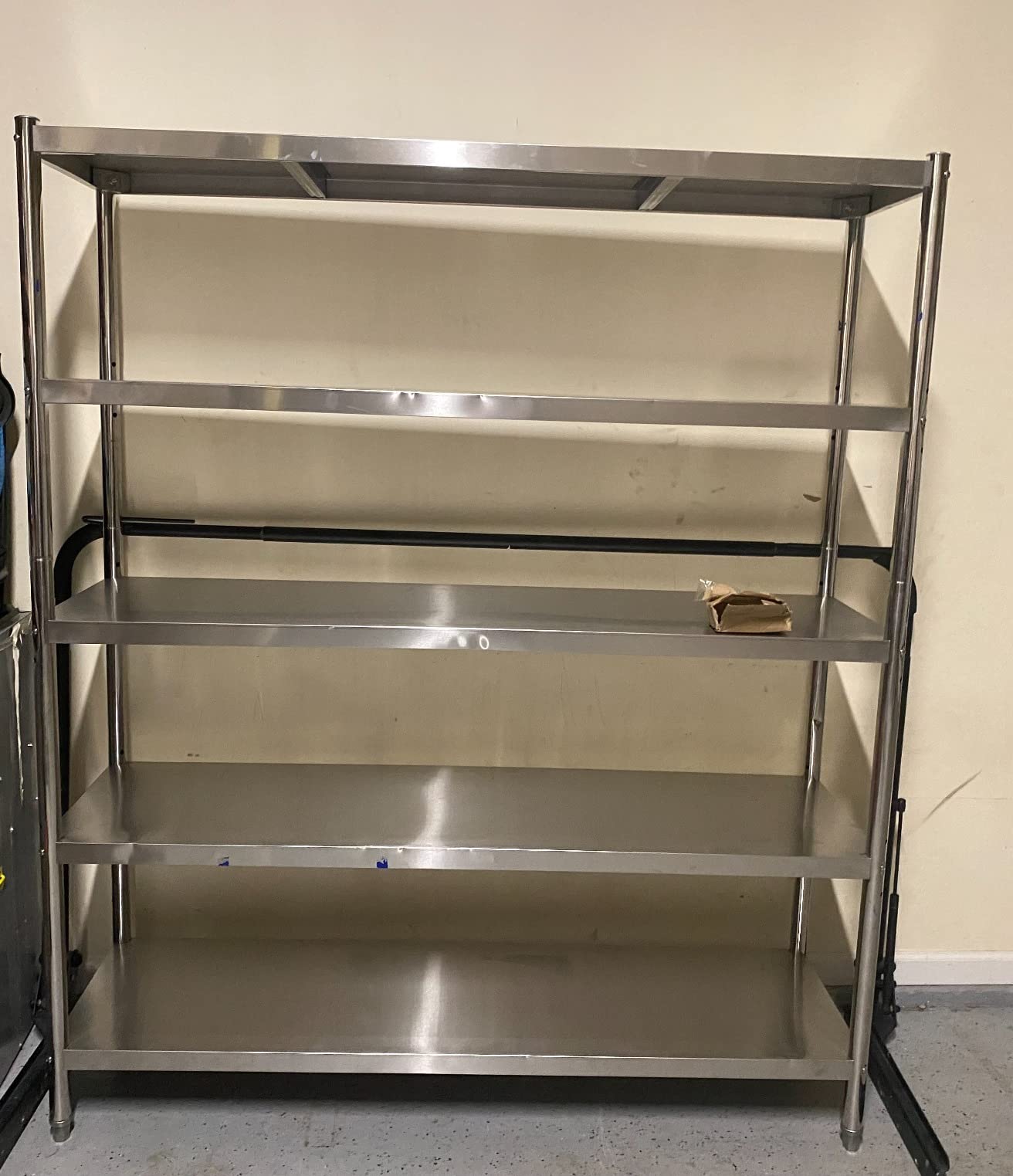 VEVOR Stainless Steel Shelving 48x18.5 Inch 5 Tier Adjustable Shelf Storage Unit Stainless Steel Heavy Duty Shelving for Kitchen Commercial Office Garage Storage 330lb Per Shelf customer photo 2