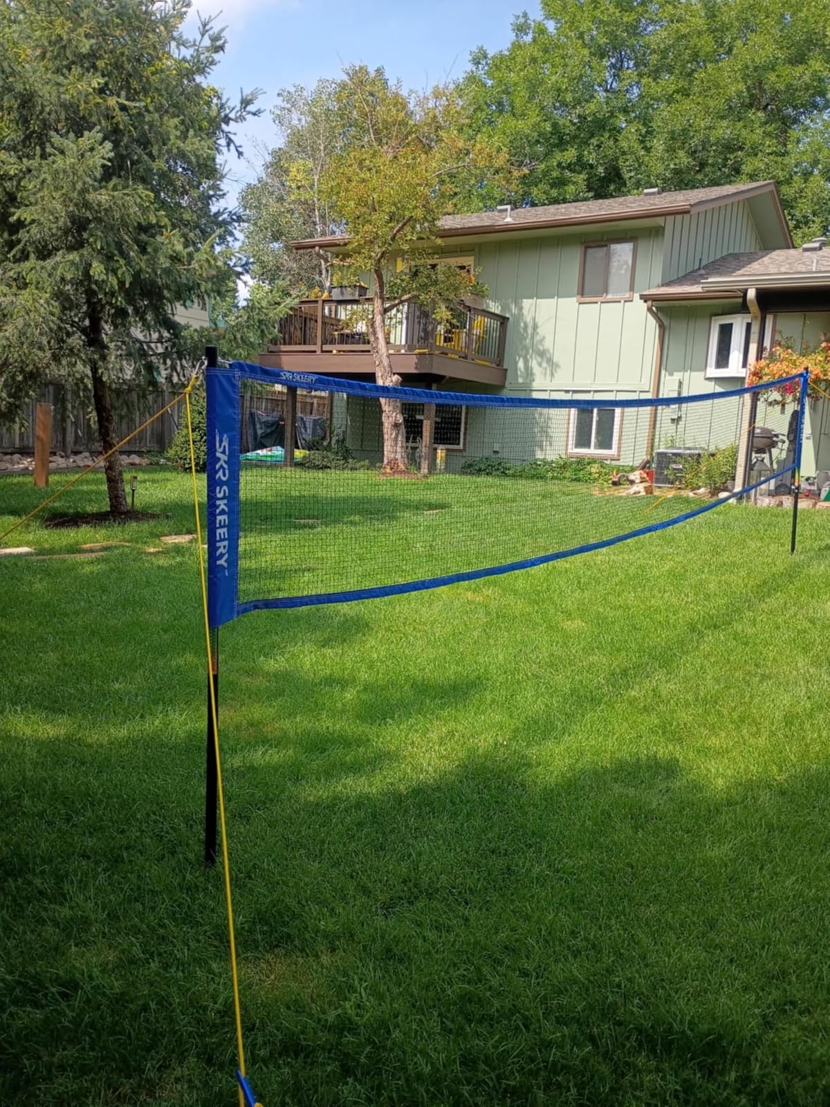 SKEERY Professional Badminton Set with Winch System, Portable Badminton Net includes Carbon Aluminum Badminton Rackets Set of 4, 3 Shuttlecocks and Carrying Bag, Badminton Sets for Backyards, Beach customer photo 1