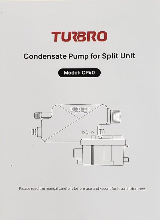 TURBRO Mini-Split Condensate Pump for HVAC, Air Conditioner, Dehumidifier | 66ft Max Head, 10.5 GPH Max Flow, 1.4oz Reservoir, Automatic Condensation Removal customer photo 1