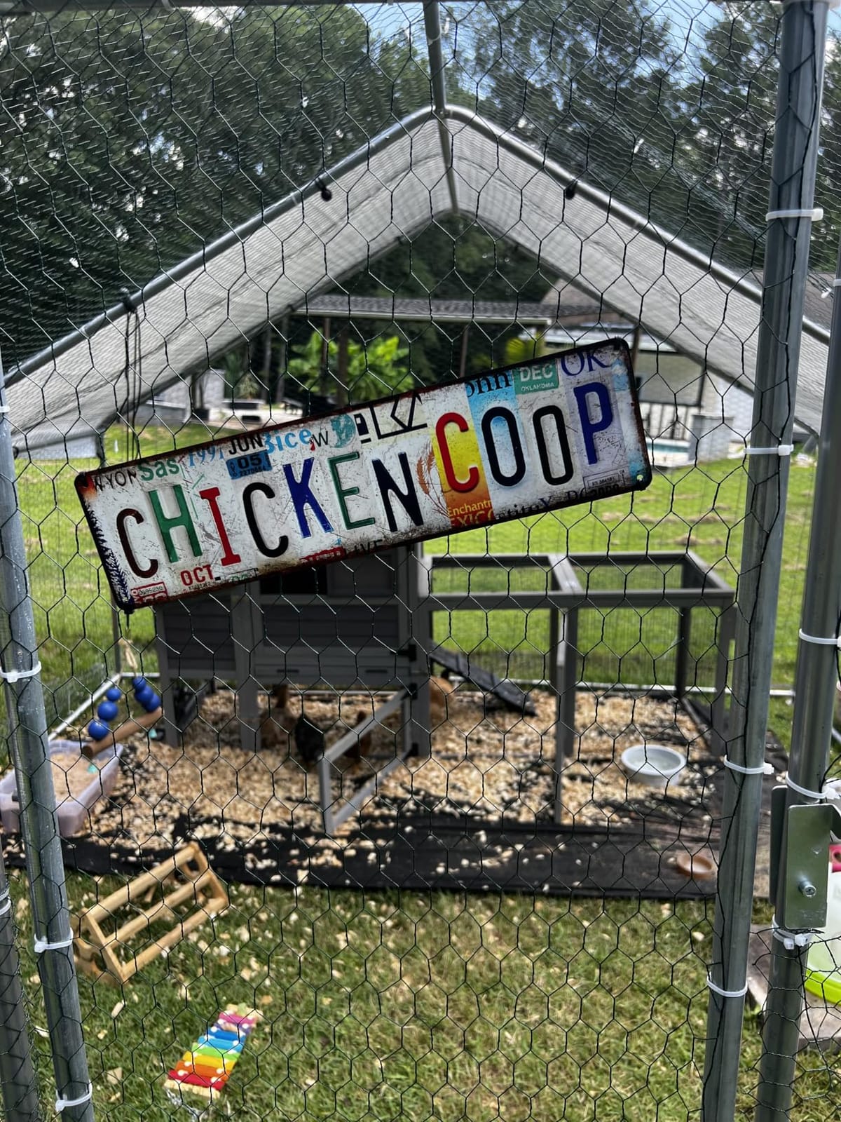 Outvita Chicken Coop, 13×10 FT Large Metal Chicken House, Poultry Habitat Cage with Waterproof Cover, Walk-in Chicken Run Pen for Small Animals, Yard, Farm, Patio customer photo 2