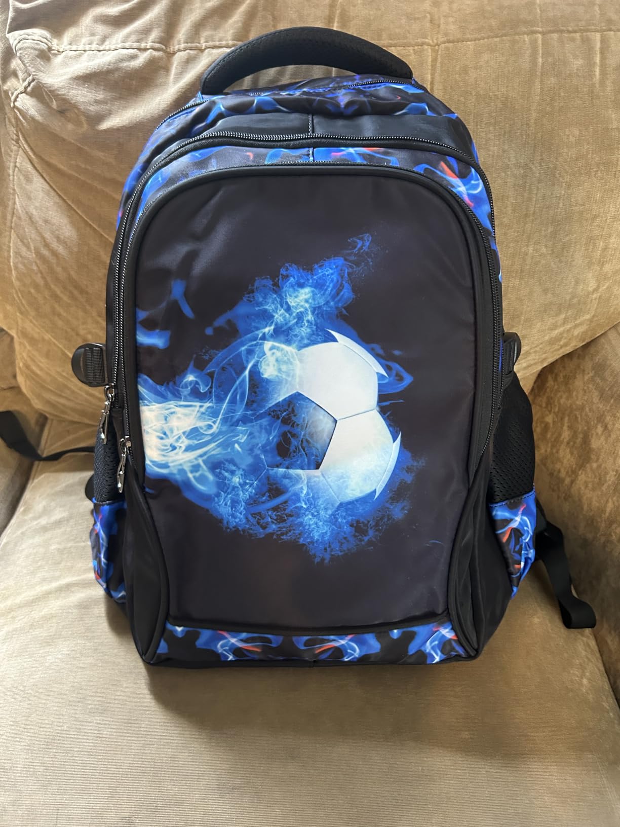 mezhsa Boys Backpack Kids Bookbag Durable Elementary Middle School Bags Soccer 18in customer photo 1