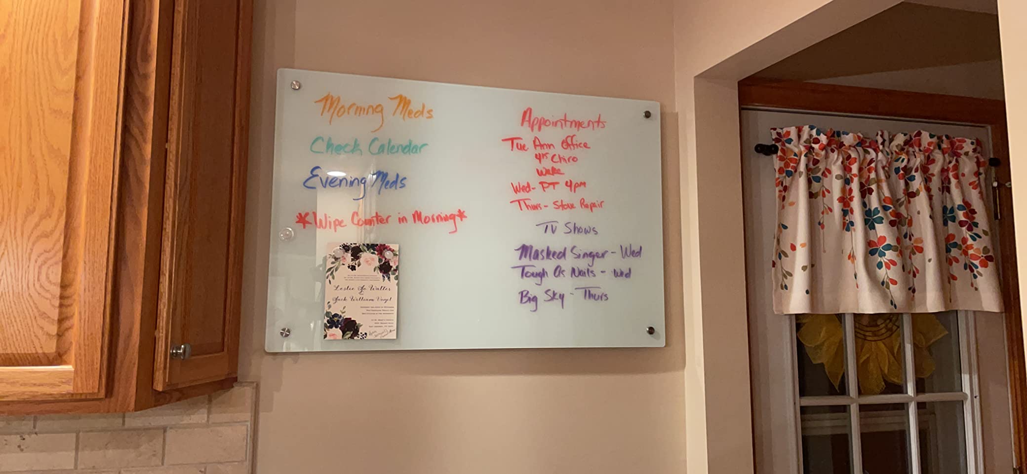 Glass Whiteboard 6'x 4', Magnetic Dry Erase Board, Large Framless Glass White Board for Wall Office School Home customer photo 2