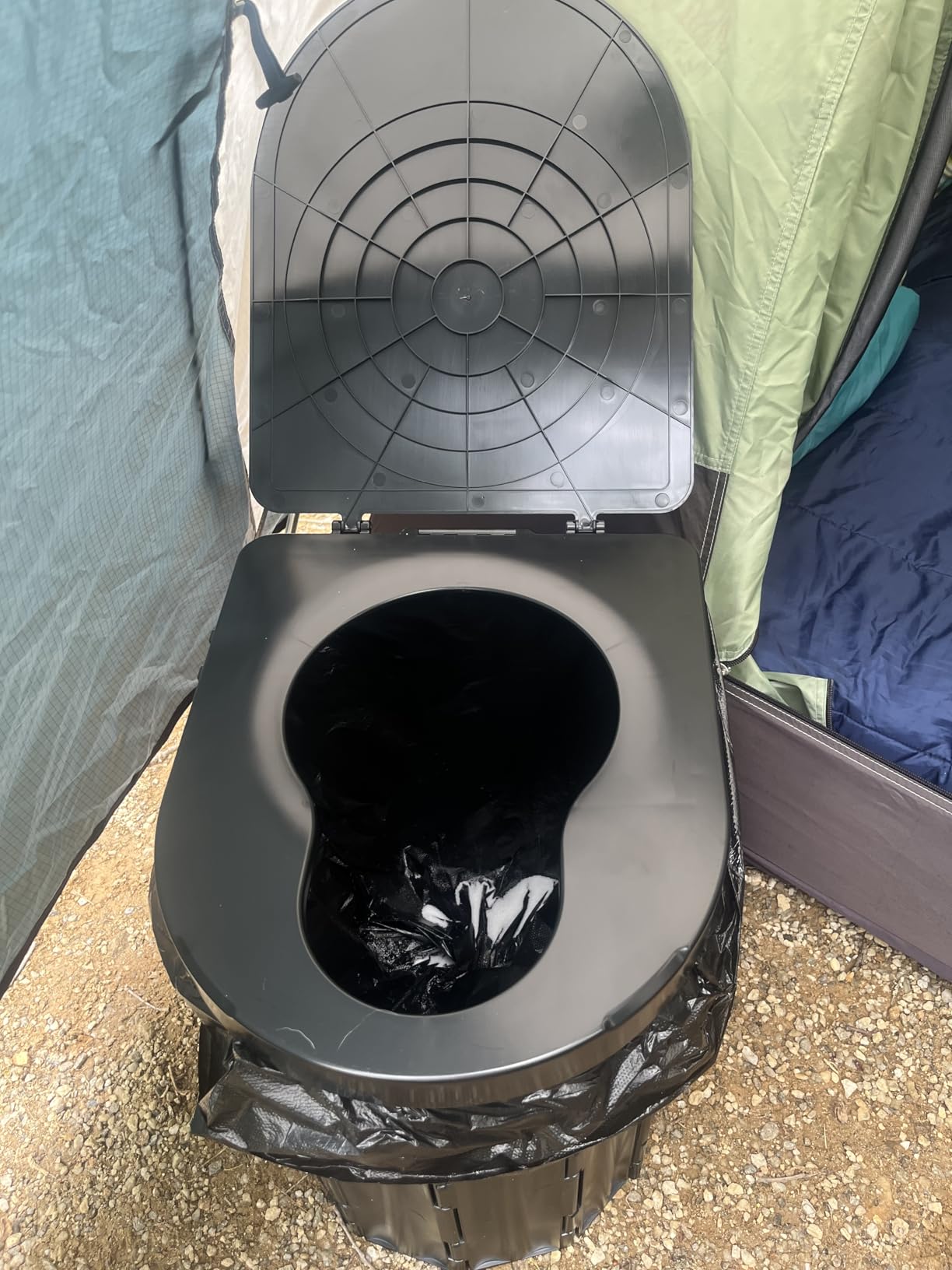 Sckee Camping Toilet, Portable Toilet for Adults, Portable Travel Folding Toilet with Lid and Paper Holder, Compact Potty for Car, Camp Toilet Portable Toilet for Camping, Hiking,Truck, RV, Beach customer photo 1
