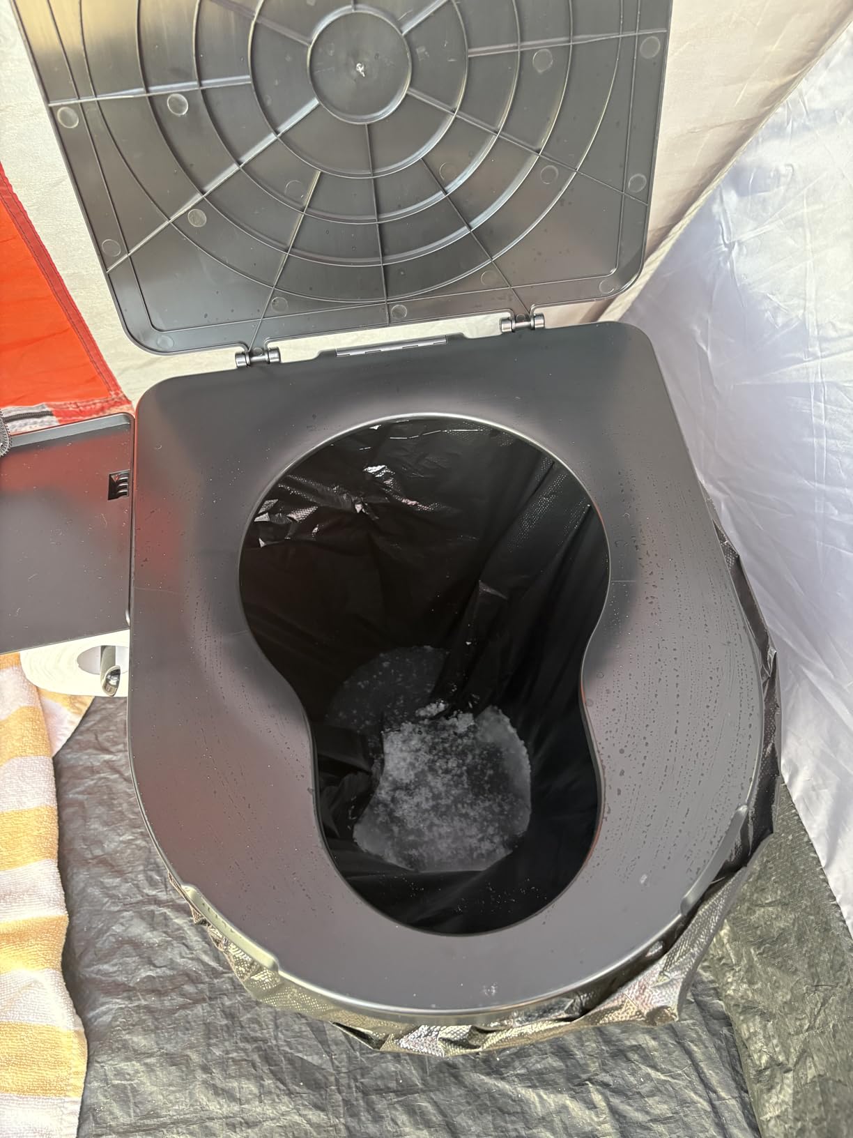 Sckee Camping Toilet, Portable Toilet for Adults, Portable Travel Folding Toilet with Lid and Paper Holder, Compact Potty for Car, Camp Toilet Portable Toilet for Camping, Hiking,Truck, RV, Beach customer photo 2