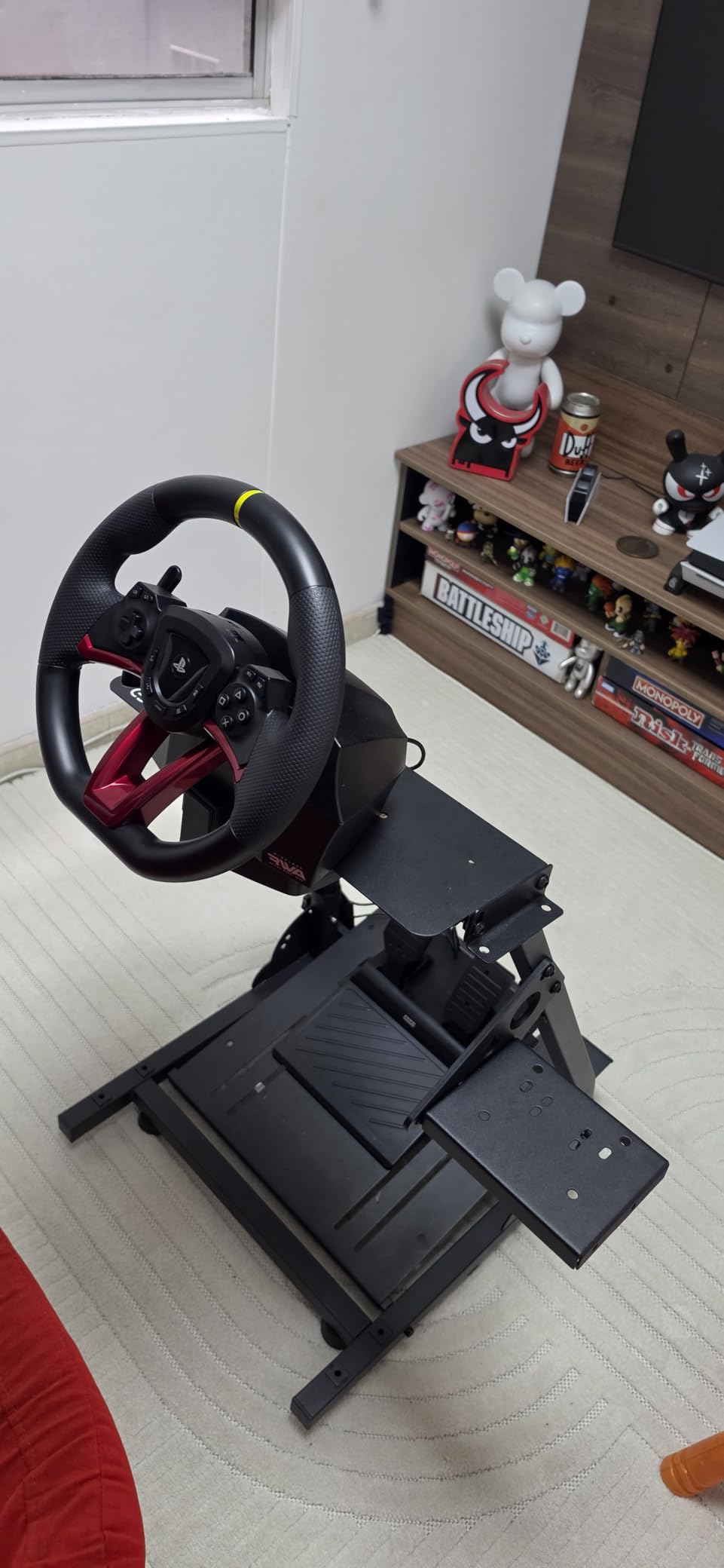 Grefinity Racing Wheel Stand, Height Adjustable Steering Wheel Stand | Racing Simulator Cockpit for Logitech G920 G29 G923 G27 G25, Thrustmaster T300RS TX F458 T500RS T150 Xbox PS4 PS5 PC customer photo 2