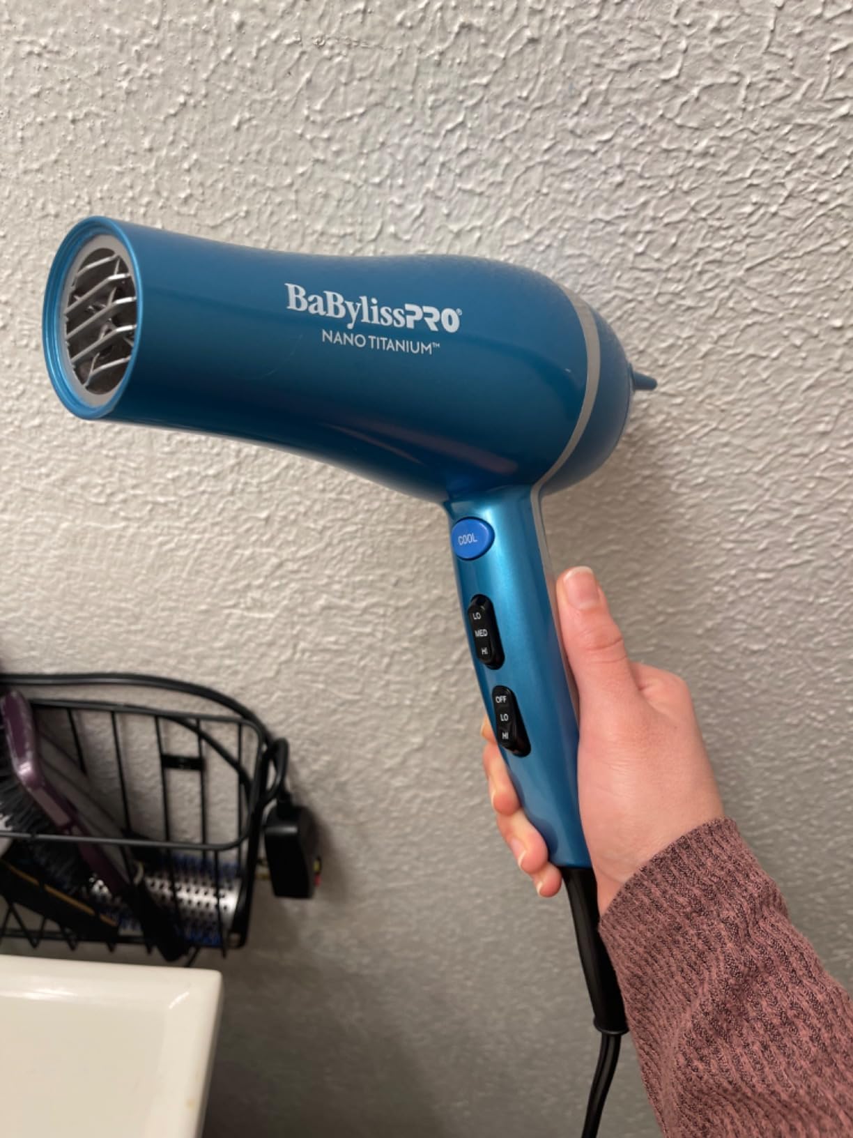 BaBylissPRO Nano Titanium 2000-Watt Blow Dryer with Concentrator Nozzle, Professional Grade Ionic Corded Styling Tool for Hair customer photo 2