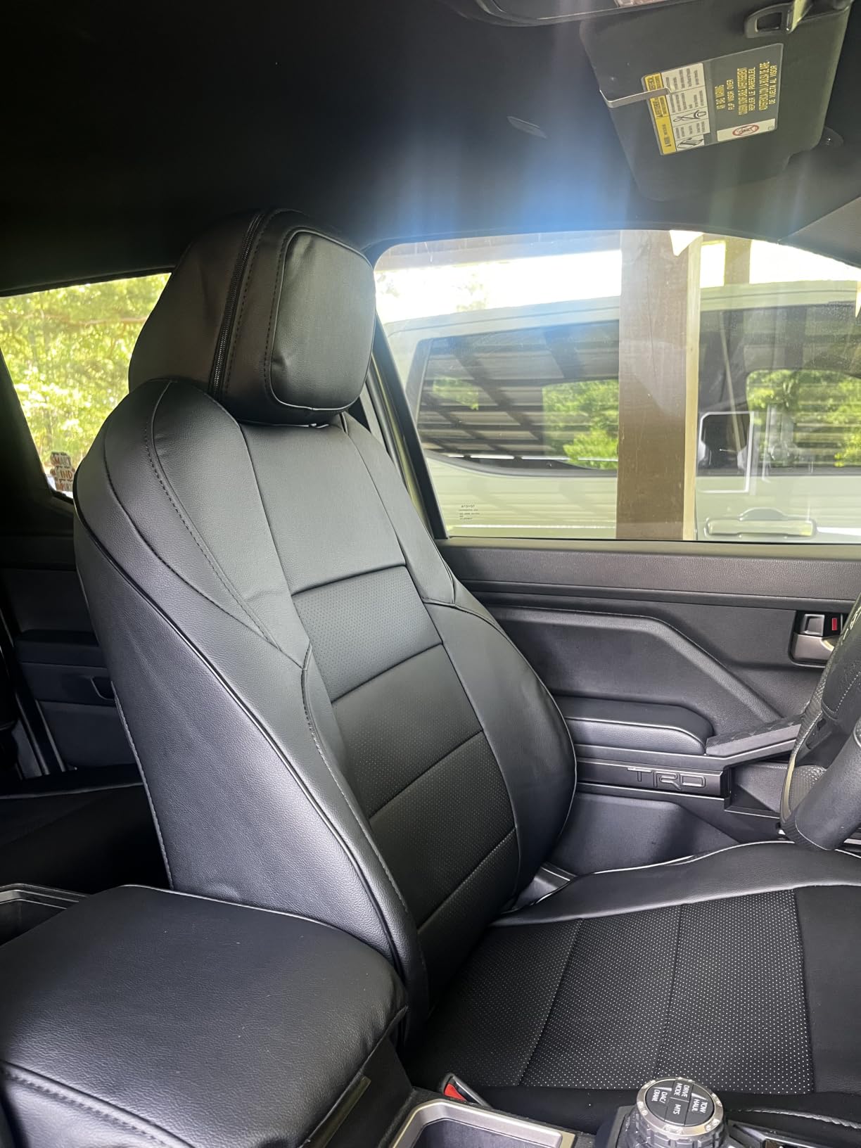 EKR Tacoma Car Seat Covers Custom Fit for Toyota Tacoma (Petrol) 2024 2025 2026 DoubleCab/CrewCab SR/SR5/TRD Sport/TRD Off-Road/Limited -Truck Seat Covers Full Set,Faux Leather(Black) customer photo 2