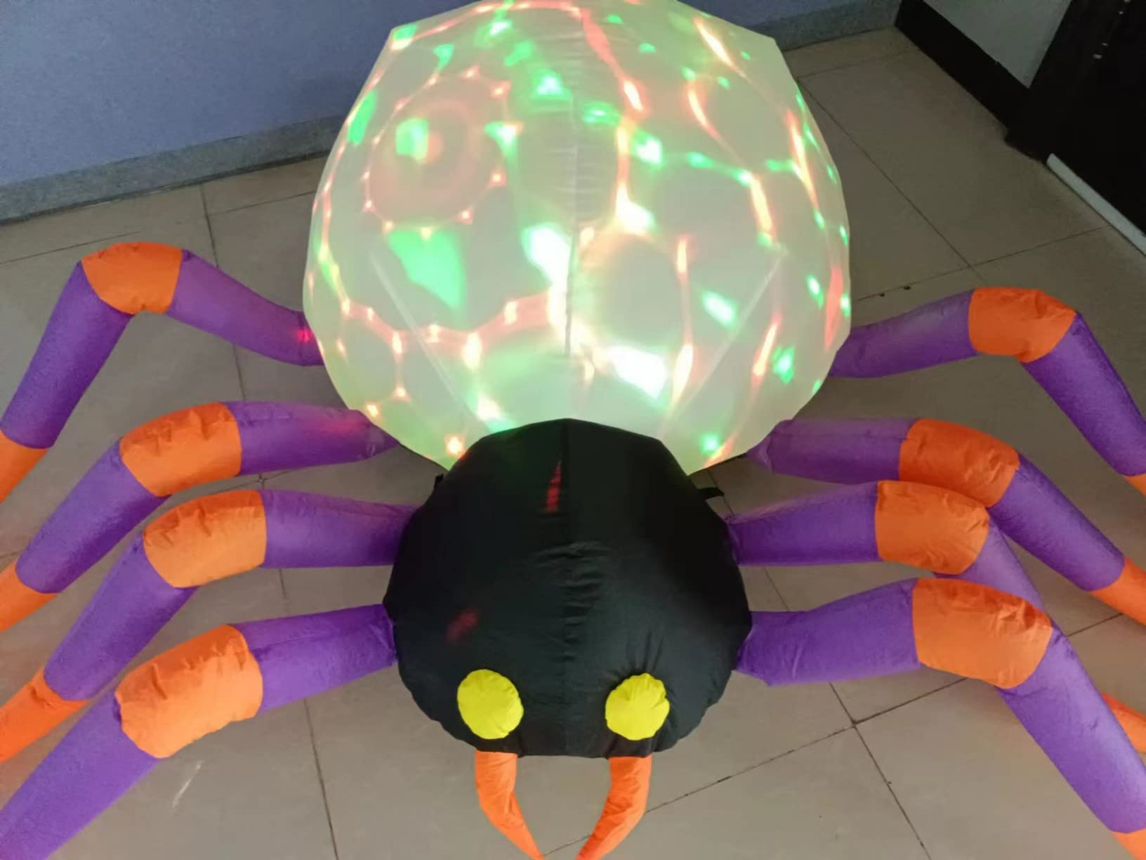 Giant 16FT Halloween Inflatable Decorations Spider, Build-in Magic LED Lights Holiday Blow Up Yard Decoration for Halloween Holiday Party Outdoor, Garden Yard Lawn Decor customer photo 1