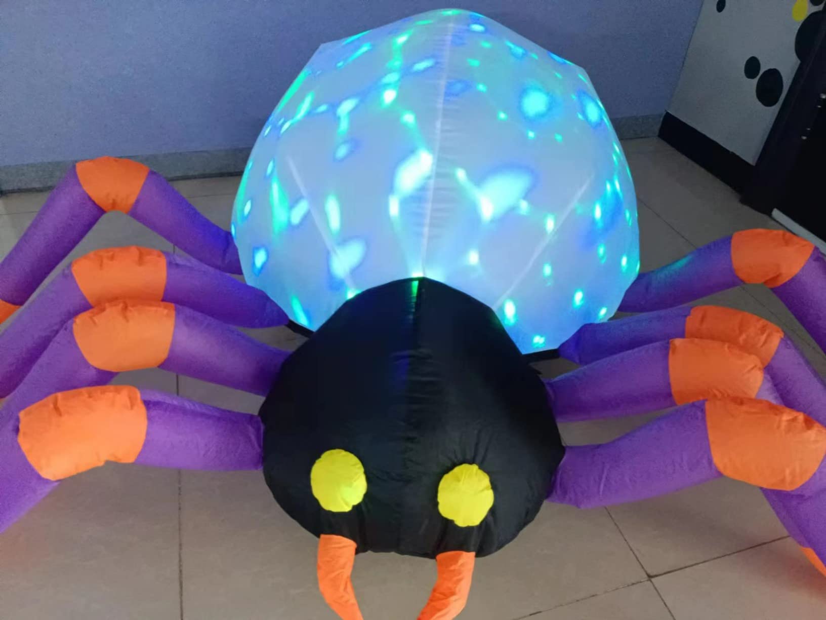 Giant 16FT Halloween Inflatable Decorations Spider, Build-in Magic LED Lights Holiday Blow Up Yard Decoration for Halloween Holiday Party Outdoor, Garden Yard Lawn Decor customer photo 2