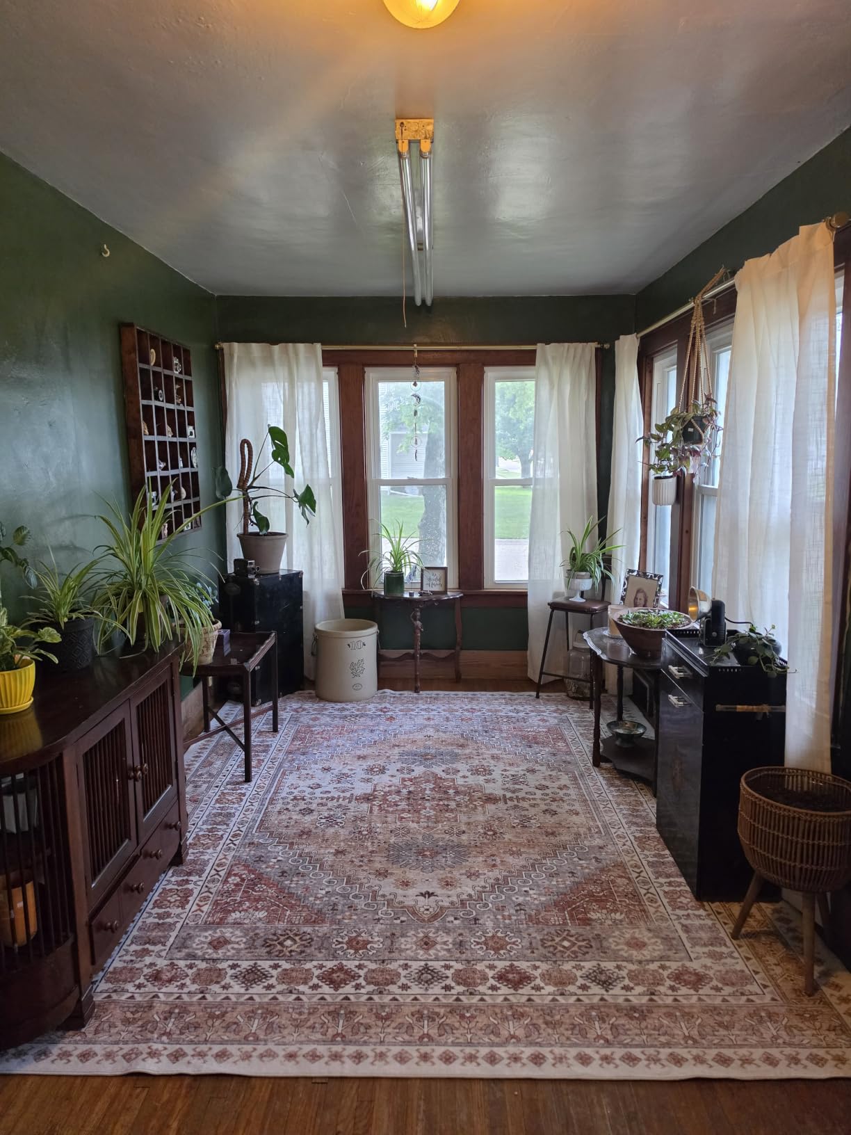 zesthome 10x14 Area Rugs for Living Room, Large Washable Rug, Blue | Rugs for Bedroom, Dining Room, Office, Low Pile, Soft, Vintage Rug, Stain Resistant Indoor Carpet, Non Slip, Home Decor customer photo 2