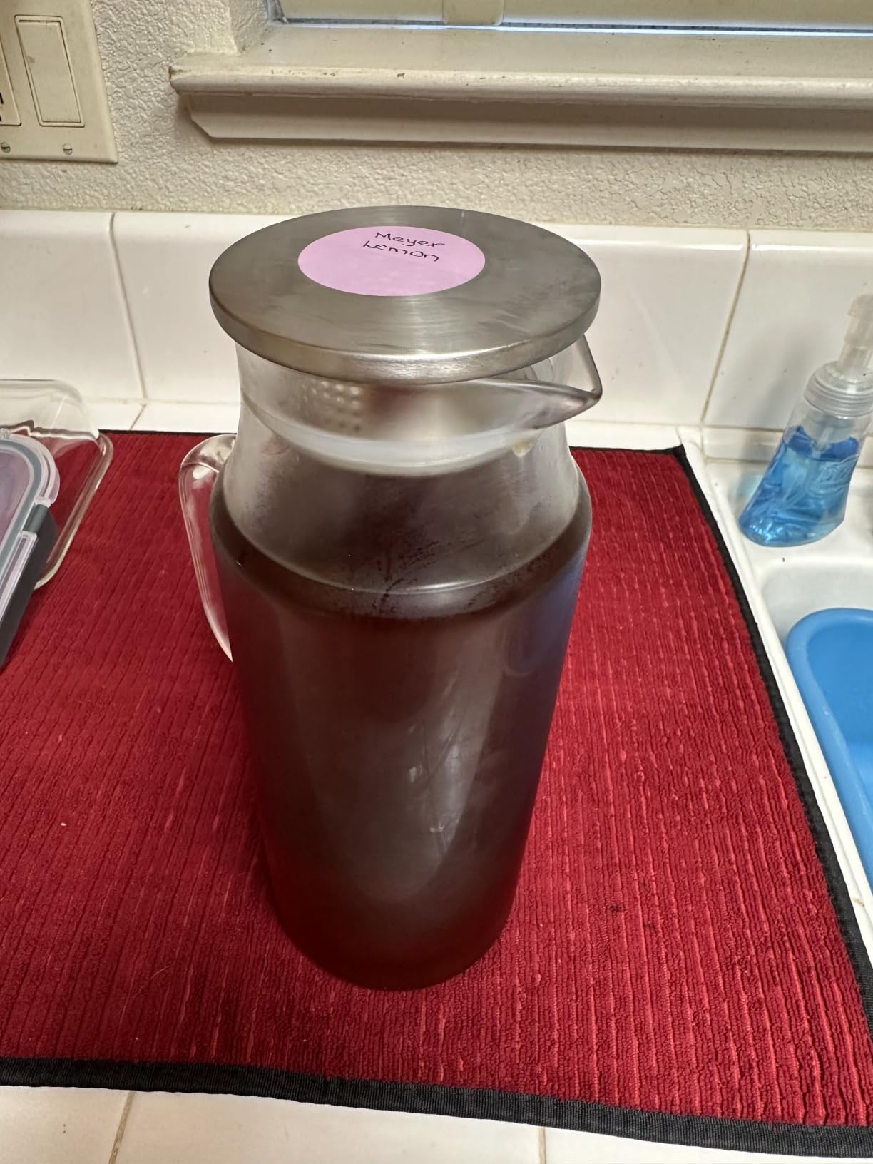 1 Gallon Glass Pitcher with Lid and Handle, Water Pitcher for Fridge, Glass Carafe for Hot/Cold Water, Large Iced Tea Jug for Coffee, Juice and Homemade Beverage customer photo 2