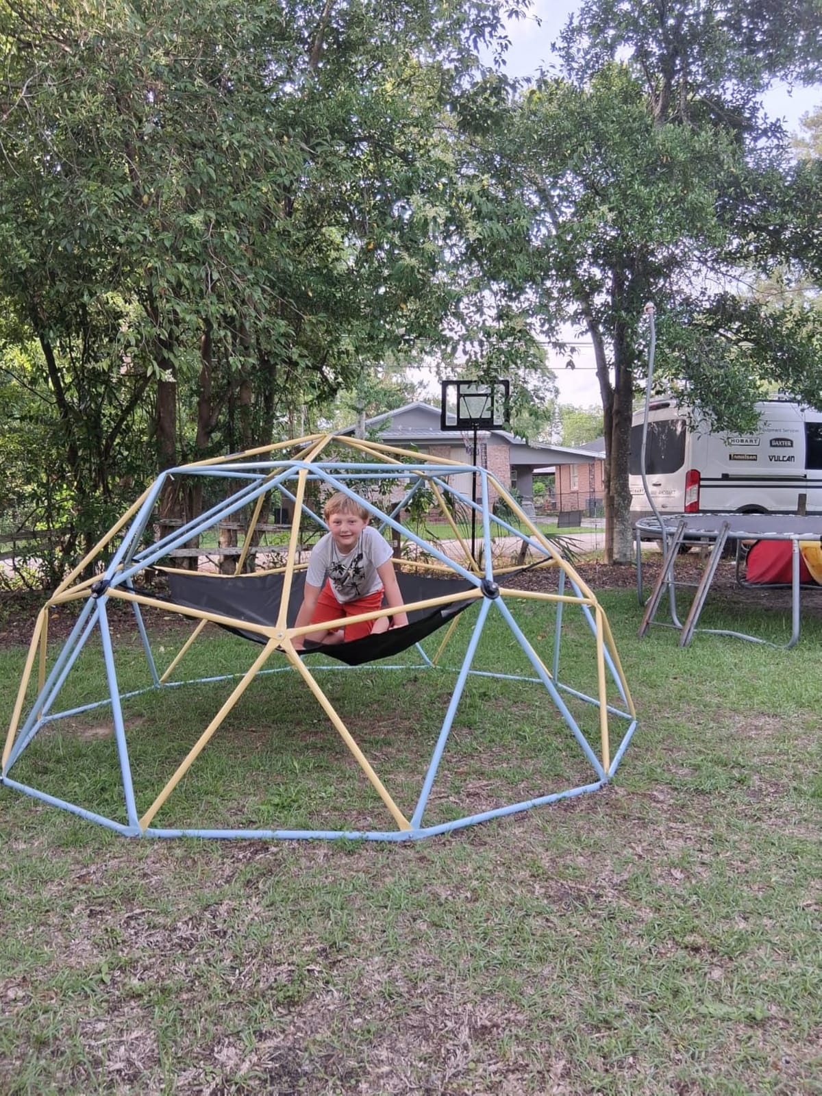 VEVOR Climbing Dome, 10FT Geometric Dome Climber with Hammock and Swing, Jungle Gym Supports 750LBS, Outdoor Backyard Play Equipment customer photo 1