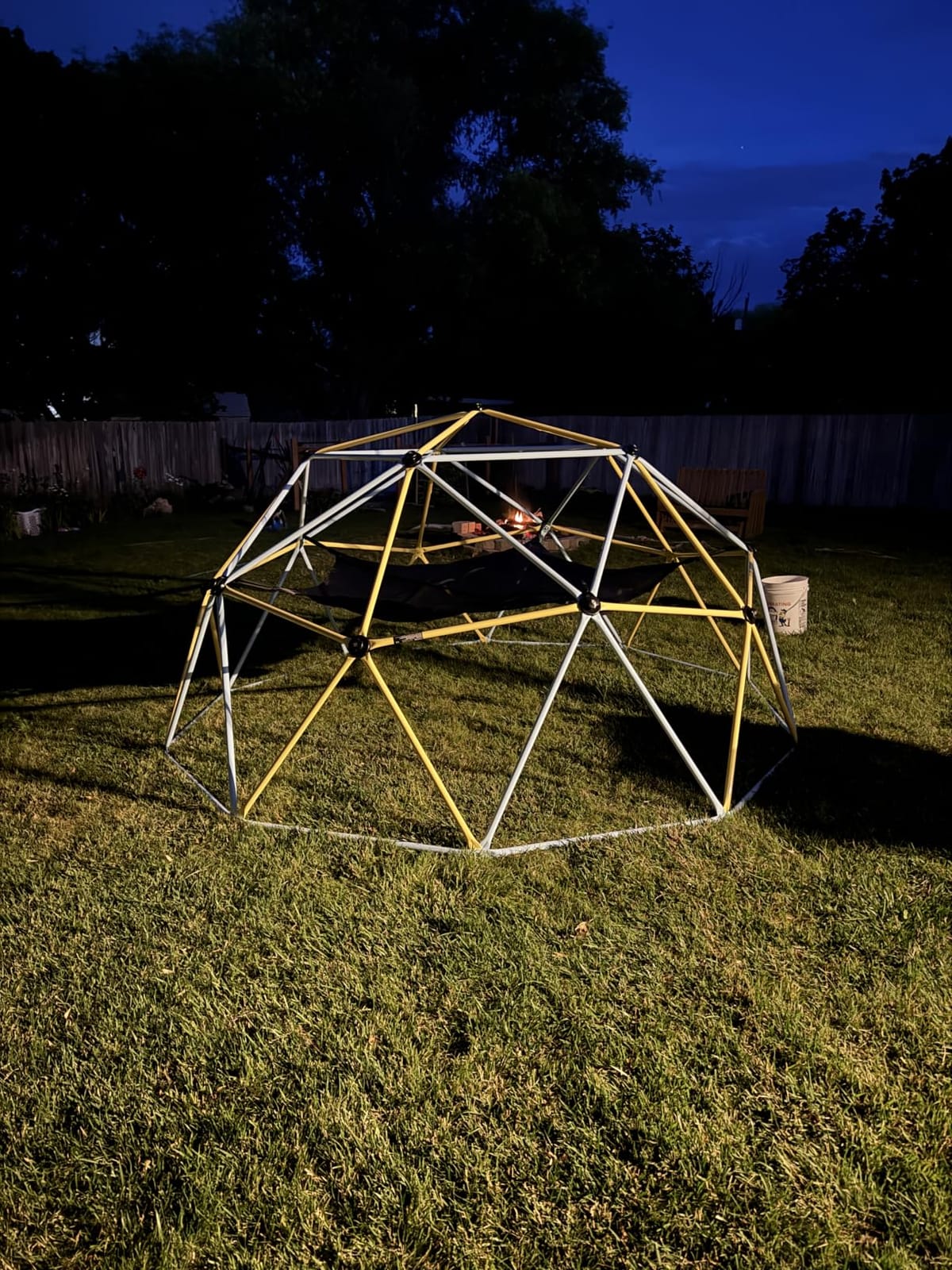VEVOR Climbing Dome, 10FT Geometric Dome Climber with Hammock and Swing, Jungle Gym Supports 750LBS, Outdoor Backyard Play Equipment customer photo 2