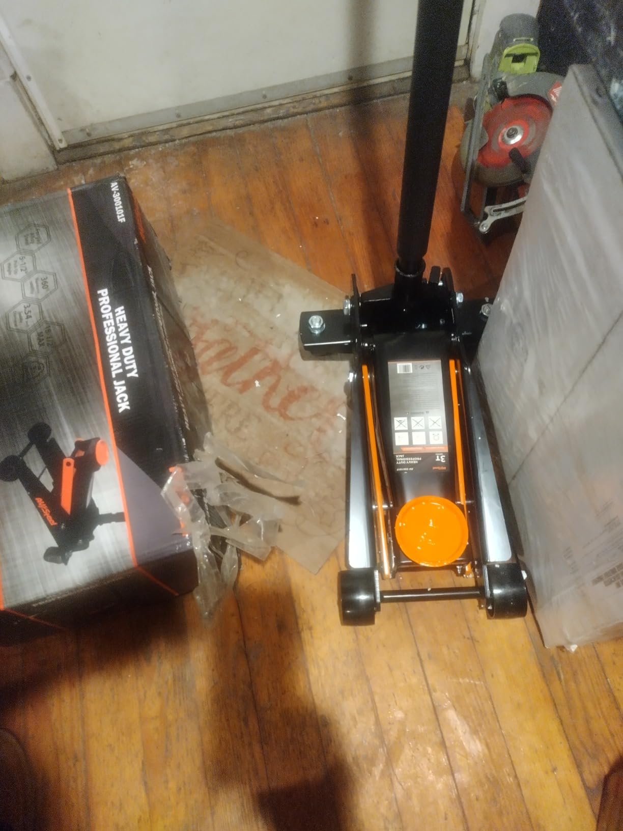 AV Steel 3 Ton Floor Jack (6000 lbs), Single Piston Steel Hydraulic Floor Jack, Lift Range 5.5