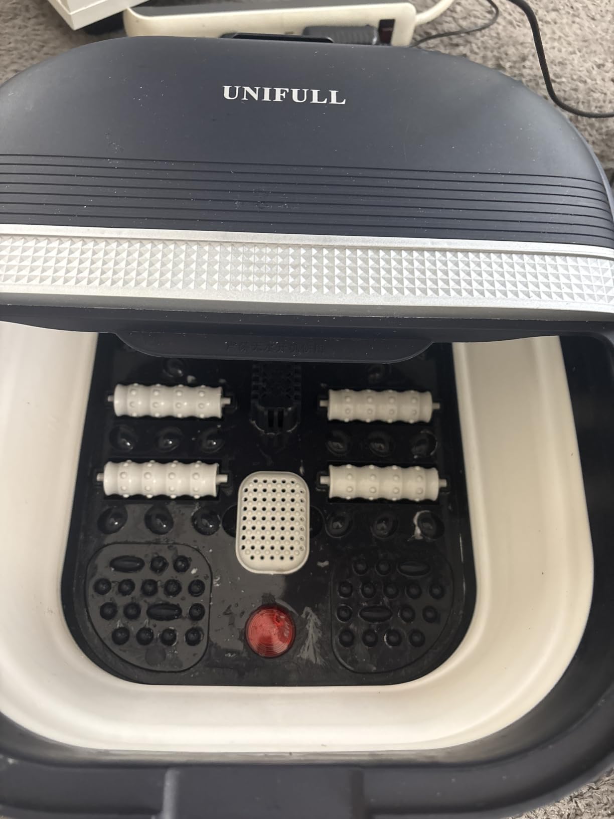 UNIFULL Collapsible Foot Bath Spa with Heat, Remote Control, Massage Rollers, Bubble, Foot Pedicure Kit, Red Light, Pedicure Foot Spa, Foot Bath for Gifts customer photo 1