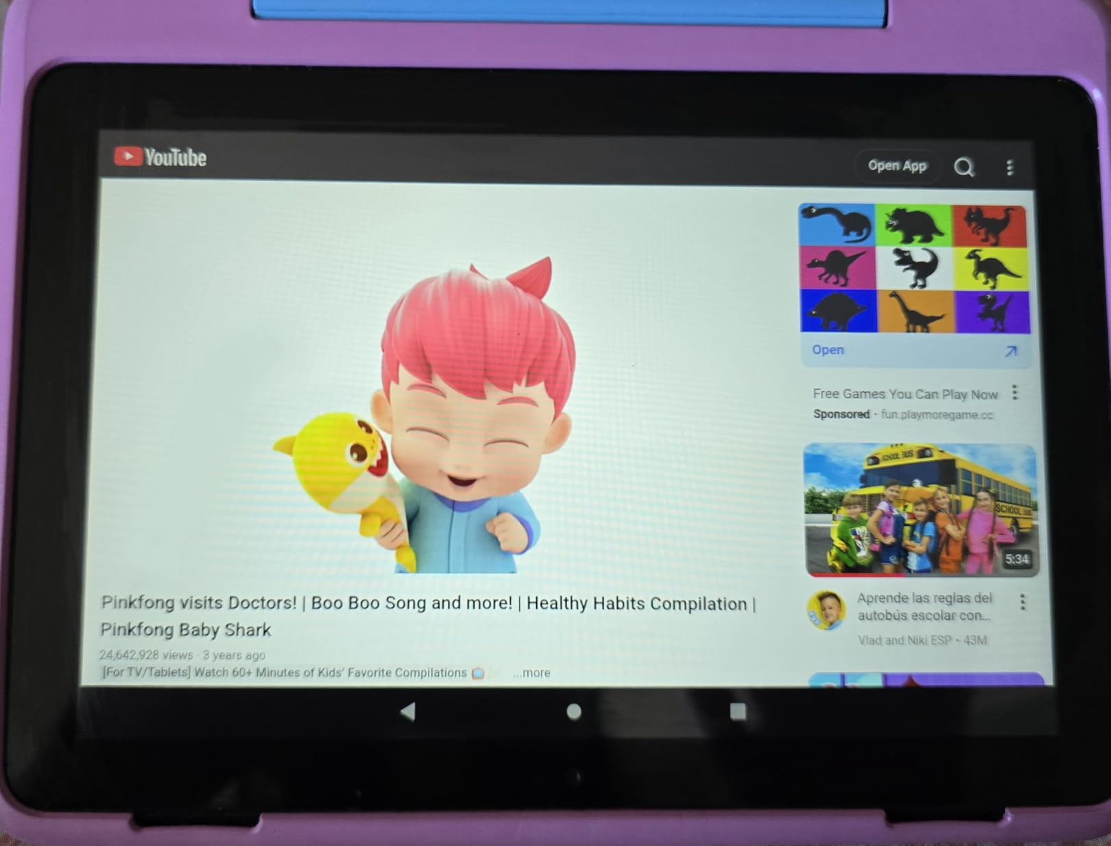 Amazon Fire HD 8 Kids Pro tablet, ages 6-12. Bright 8