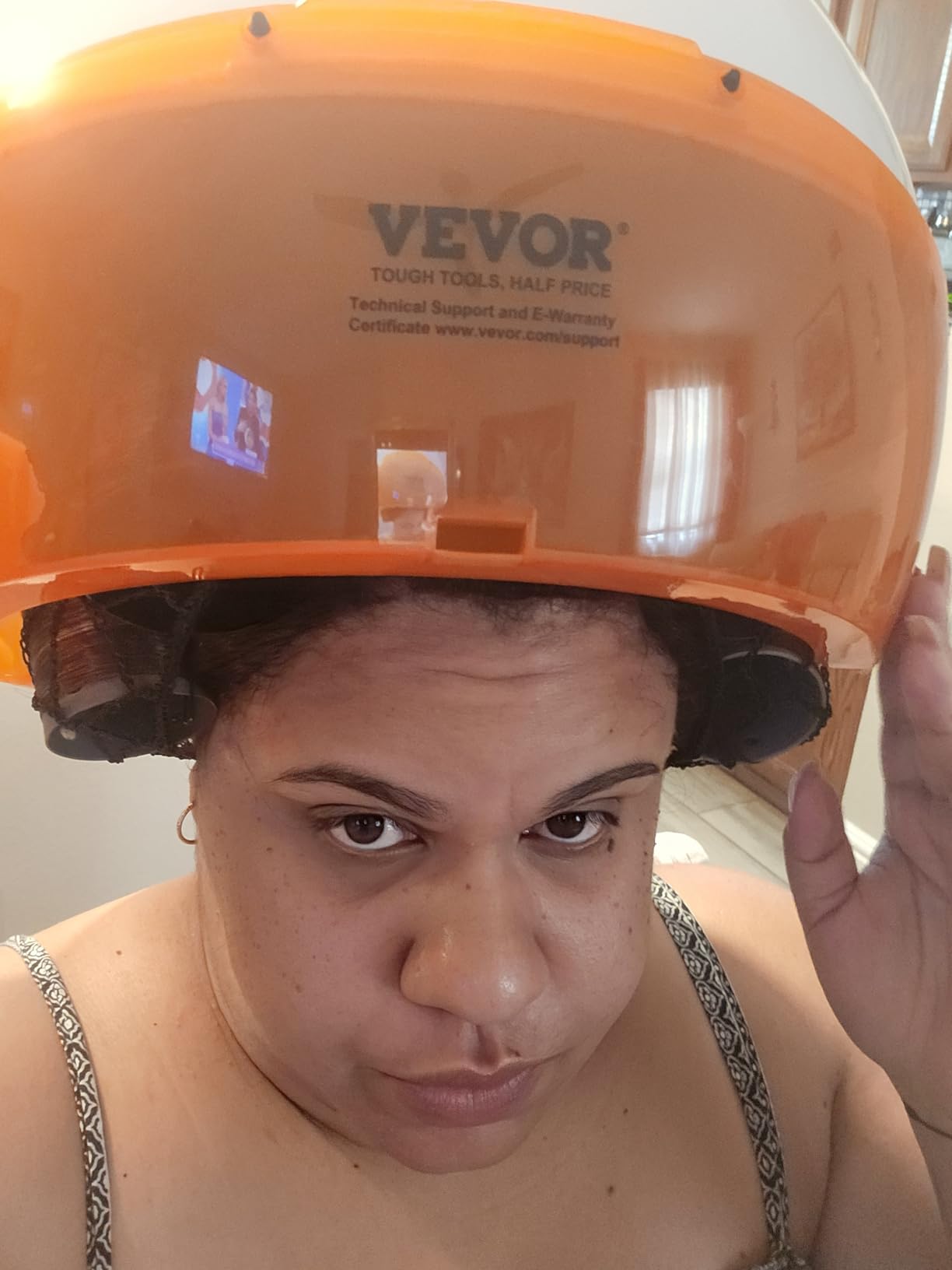VEVOR 1875W Hooded Bonnet Dryer with Variable Speed, Temperature, Timer, and Wheels for Beauty Salon and Home Spa customer photo 2