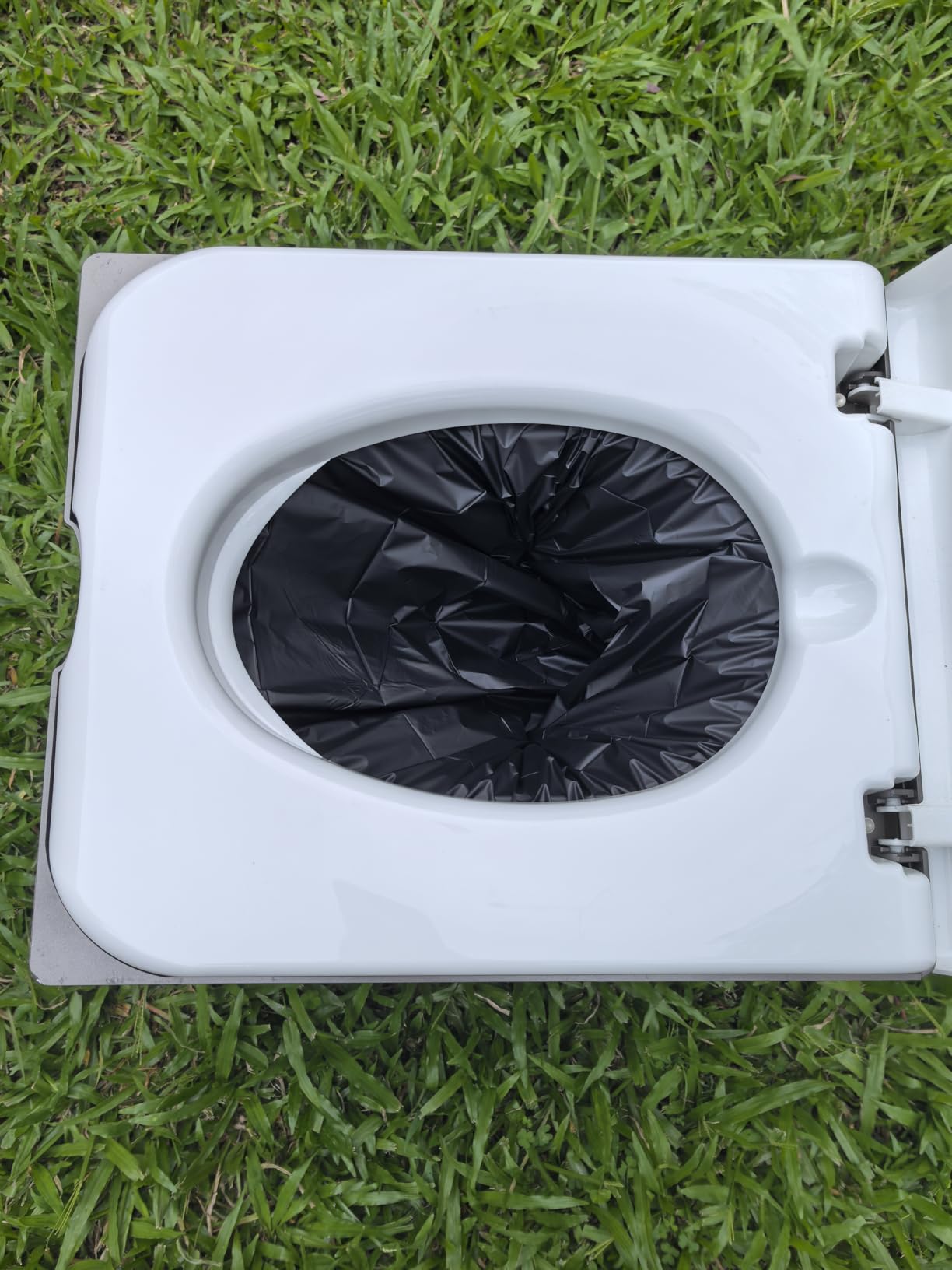 LE-310 Compact Dry Flush Toilet for Van Life and Off-Grid, Gray | Self-Contained rechargeable, Foldable design, no plumbing setup customer photo 2