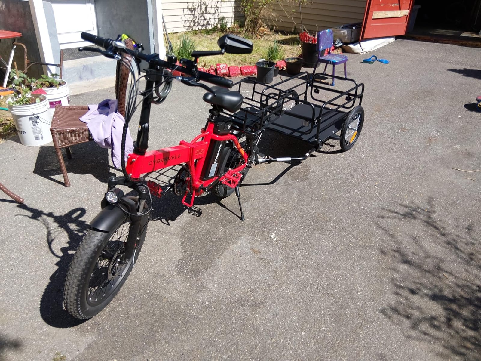VEVOR Bike Cargo Trailer, 88/100/160 lbs Load Capacity, Heavy-Duty Bicycle Wagon Cart, Foldable Compact Storage with Universal Hitch customer photo 2