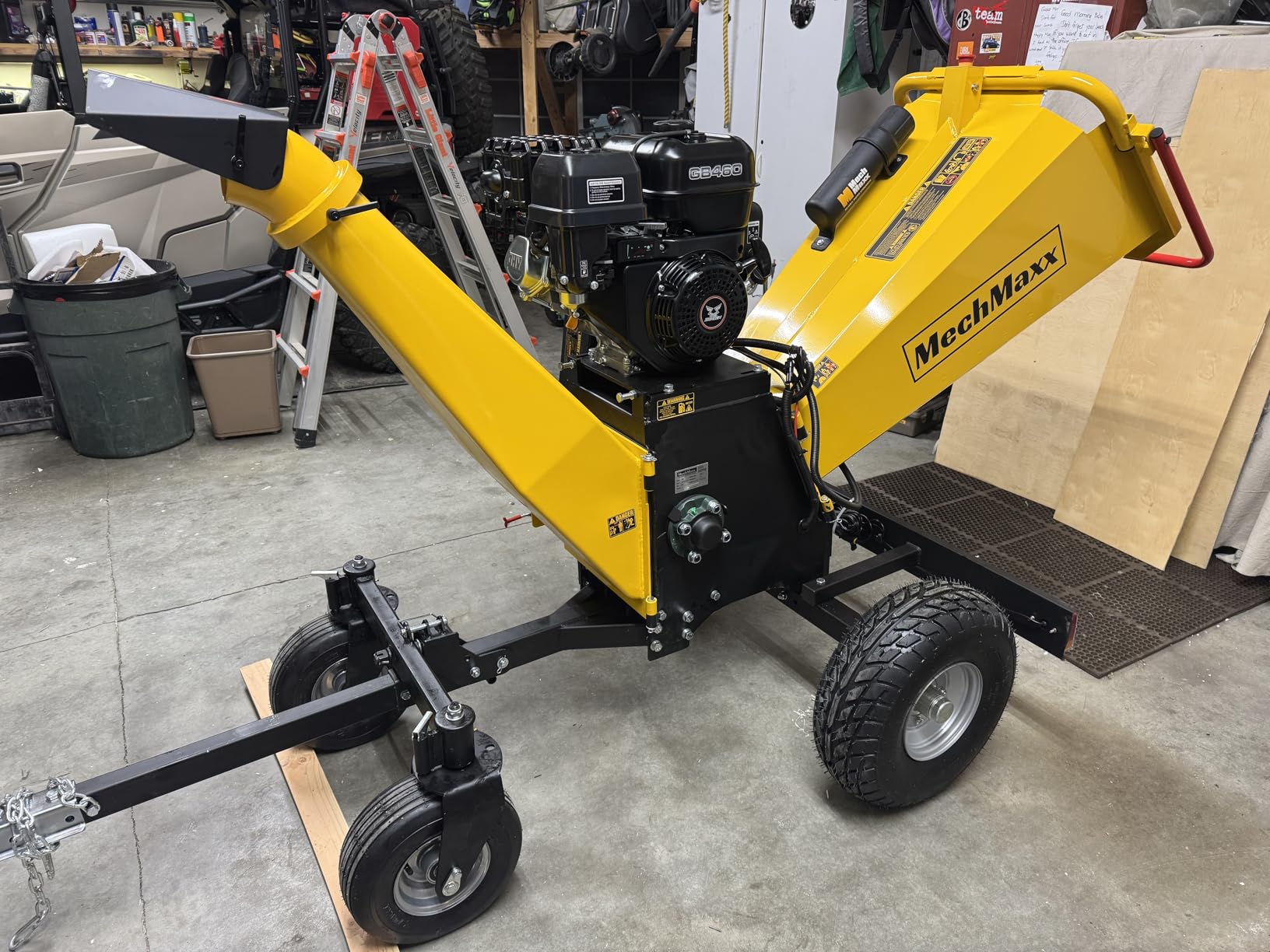 MechMaxx 6 inch ZONSEN 420cc 15hp Electric Start Gas Powered Wood Chipper Shredder Mulcher with Towbar, 6