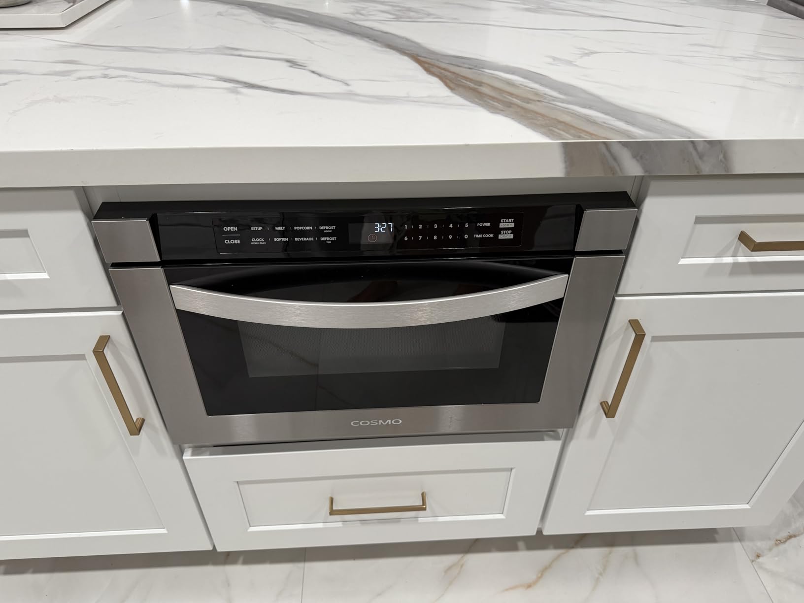GASLAND 24 Inch Microwave Drawer 1.2 Cu.ft, 1000W, One-Touch Auto Open | 11 Power Levels, Quiet Operation, Built-In Under Counter Microwave Fits 12