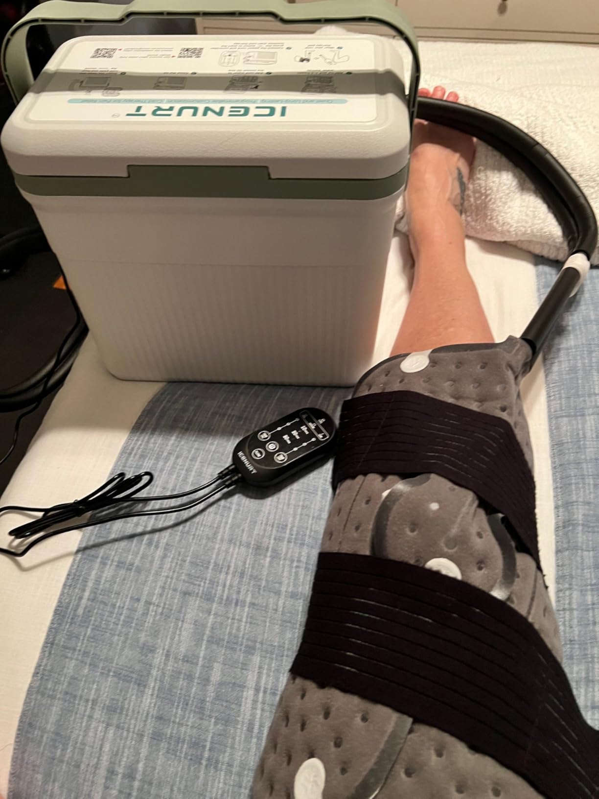 ICYTHRP Programmable Timer Ice Machine for Knee After Surgery w/Temp Disp | Cold Therapy Machine w/ Quiet Pump, Cold Therapy Pain Relief for ACL/TKR/Sports Training, Cryotherapy for Knee, Shoulder, Hip customer photo 1