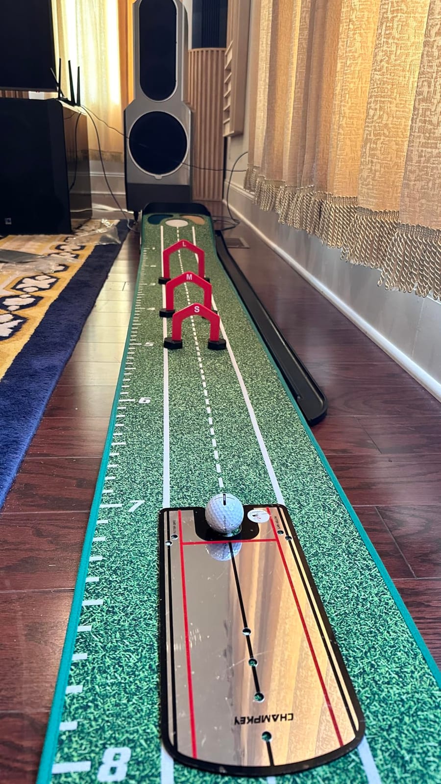 CHAMPKEY Water & Bunker Hazard Golf Putting Green with Gates and Mirror customer photo 1