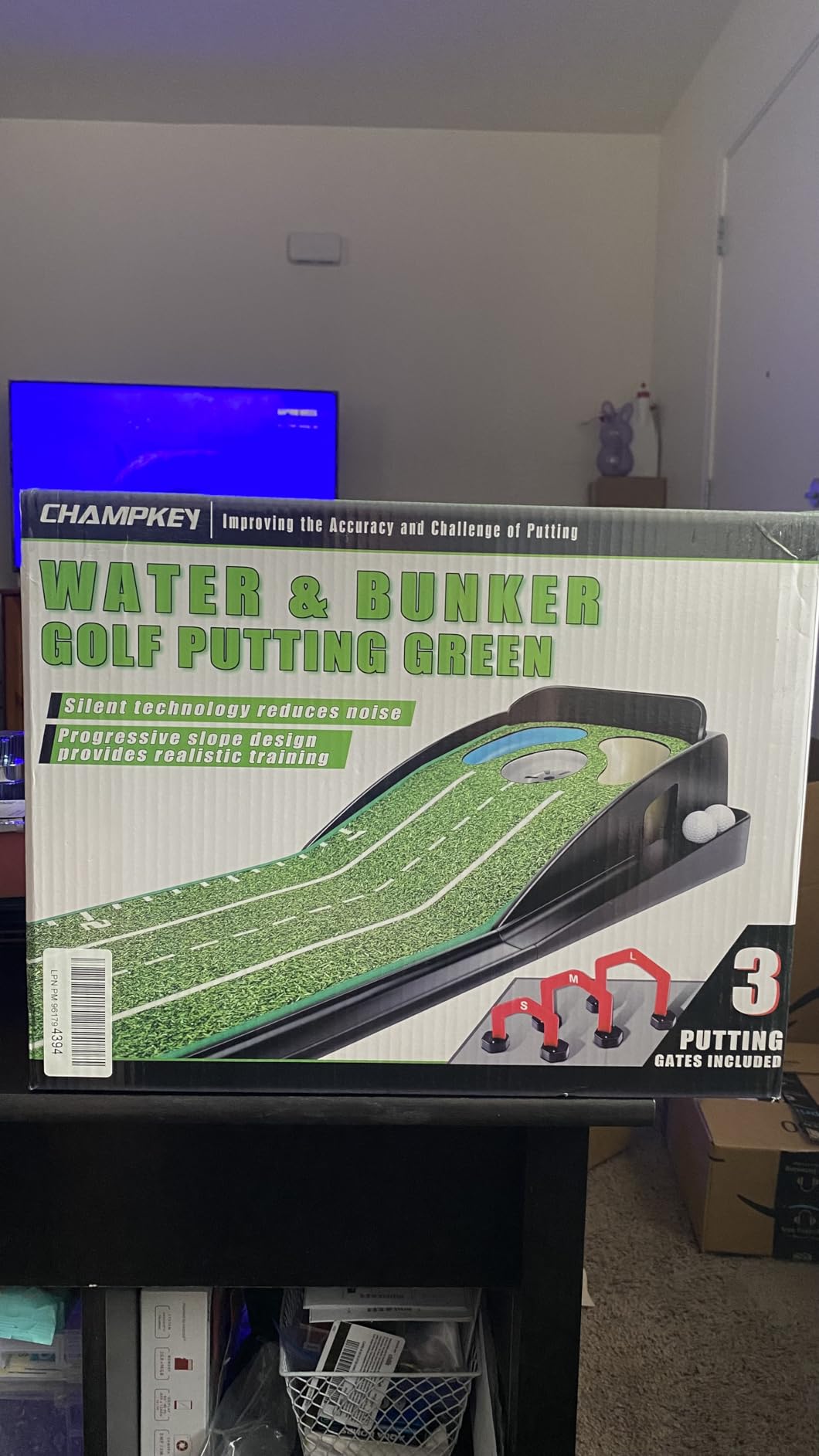 CHAMPKEY Water & Bunker Hazard Golf Putting Green with Gates and Mirror customer photo 2