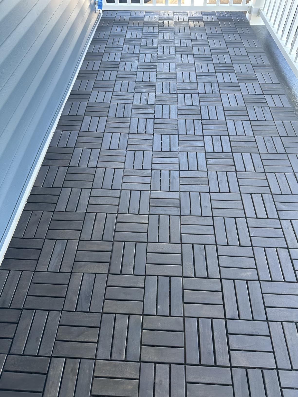 Yaheetech 108PCS Acacia Wood Deck Tiles Interlocking Patio Flooring,Wood customer photo 2