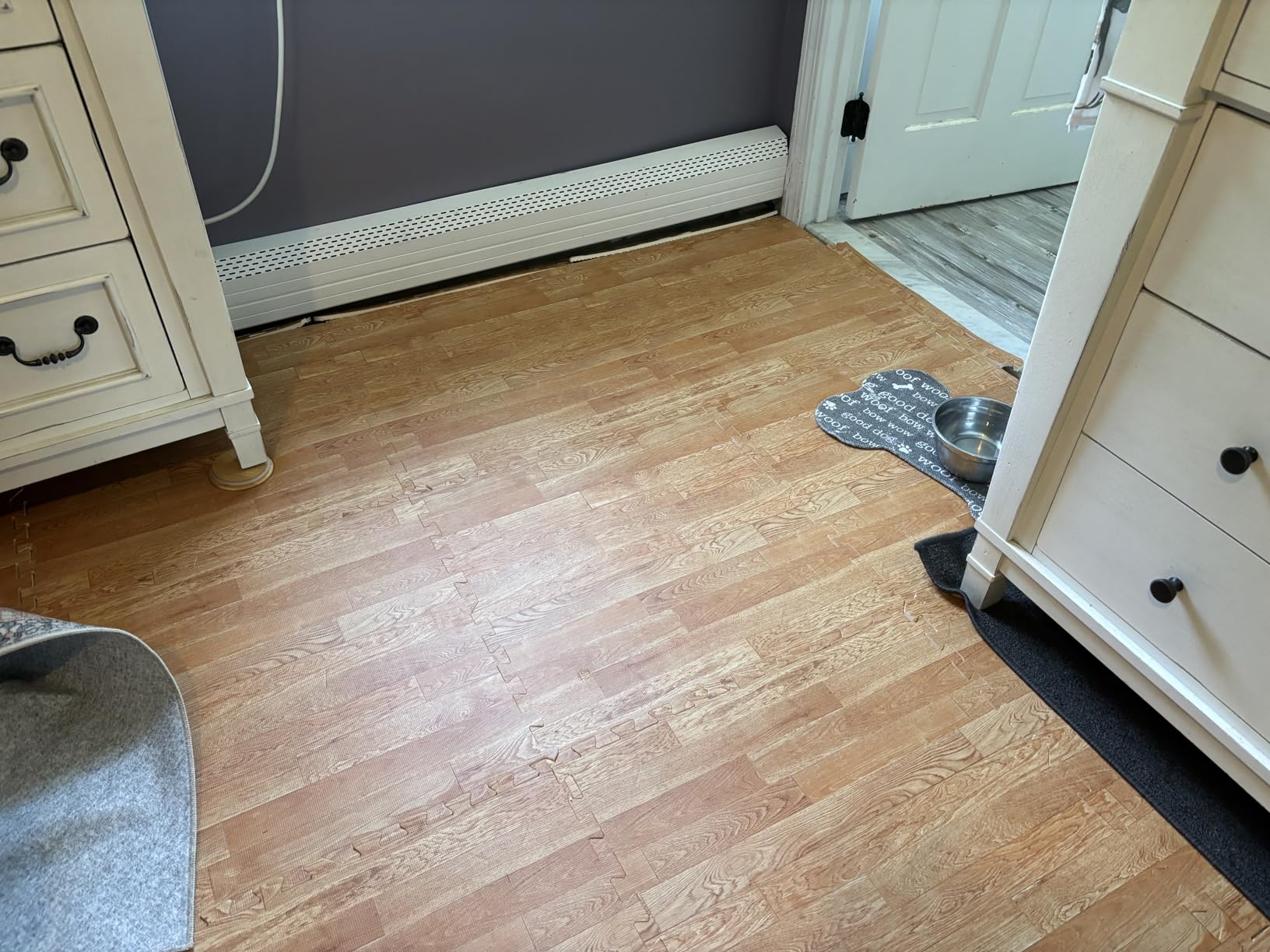 Sorbus Wood Grain Floor Tiles Foam Mat EVA Interlocking Mats Tile 3/8-Inch Thick Flooring Wood Puzzle Exercise Mats w/Borders customer photo 2