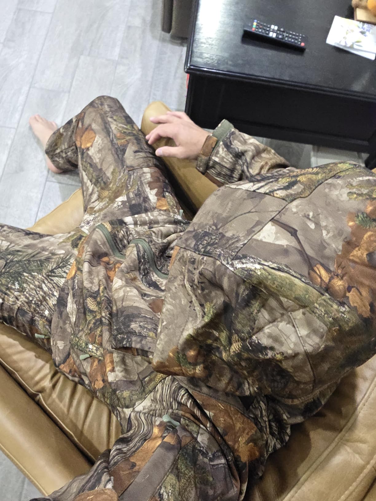NEW VIEW Camo Hunting Clothes for Men, Quiet Warm Fleece Lining, Cold Weather Deer Hunting Jacket and Pants with Face Mask customer photo 2