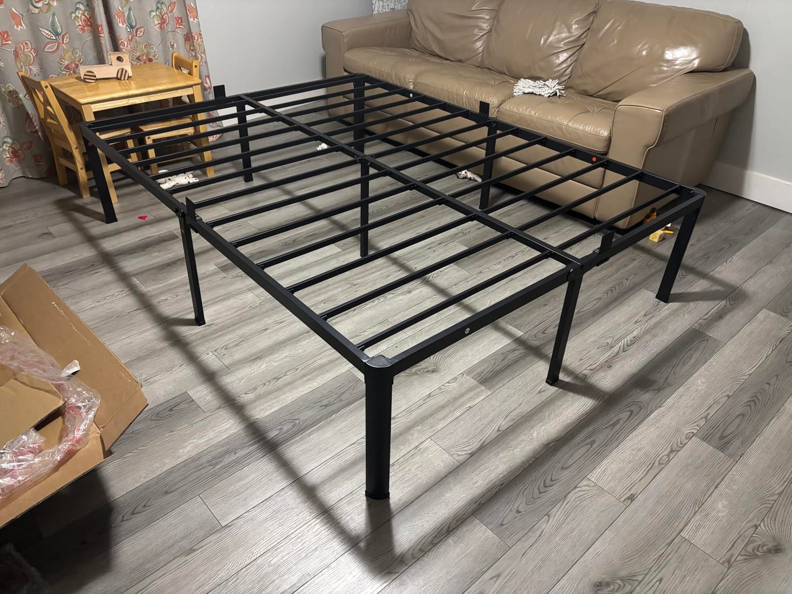 MAF 10 Inch King Metal Platform Bed Frame with Round Corner Legs - Mattress Slide Stopper, 3000 LBS Heavy Duty Steel Slats Support, Noise Free, No Box Spring Needed, Easy Assembly customer photo 1