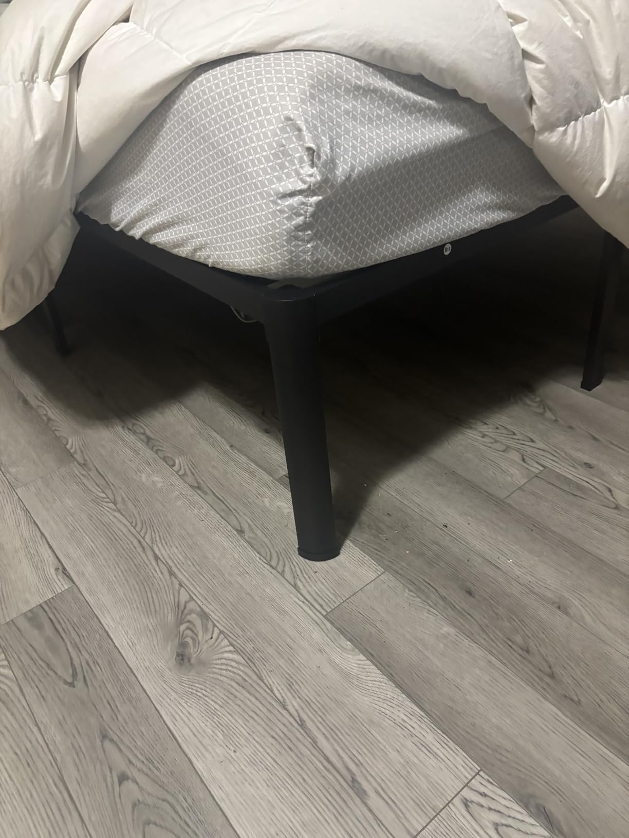 MAF 10 Inch King Metal Platform Bed Frame with Round Corner Legs - Mattress Slide Stopper, 3000 LBS Heavy Duty Steel Slats Support, Noise Free, No Box Spring Needed, Easy Assembly customer photo 2
