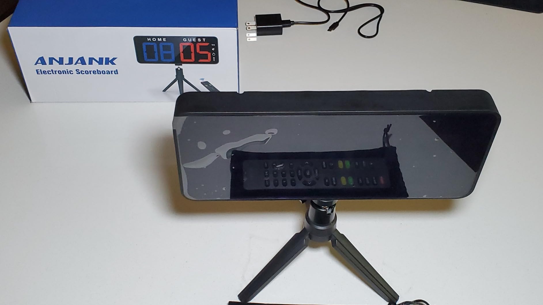 ANJANK 11'' Large Digital LED Scoreboard Electronic Score Keeper Clock, Countdown/up, with Powerful Battery, 4 Mounting Options, for Corn Hole/Ping Pong/Basketball Sports, Gym, Indoor & Outdoor Games customer photo 2