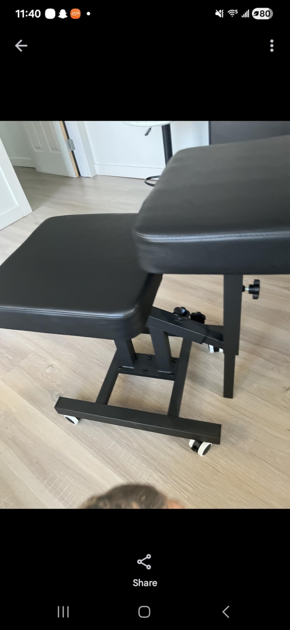 Tattoo Chairs with Adjustable Armrest & Back Support for Tattoo Artists and Client, Ergonomic Multiple Uses Chair, Tattoo Studio Furniture (with Wheels) customer photo 2