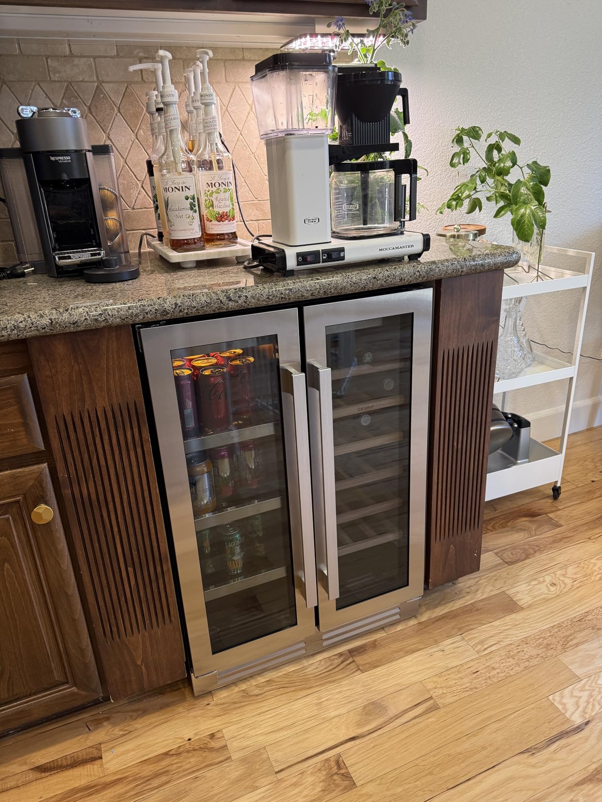 Ca'Lefort 24 Inch Wine Fridge, 61 Bottle Wine Cooler Refrigerator, 40-65°F Wine Refrigerator Glass Door, 3 LED Wine Fridge, Built-in or Freestanding customer photo 1