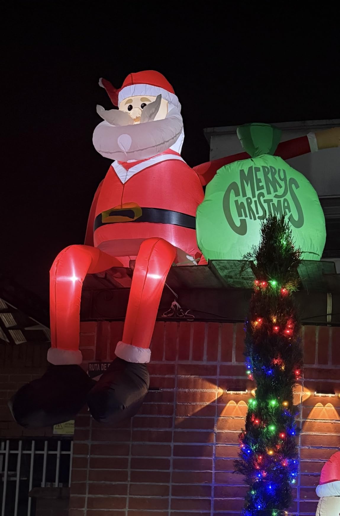 15FT Giant Christmas Inflatable Outdoor Decoration, Climbing Inflatables Santa Claus Decor with LED, Christmas Blow Ups for Yard Roof customer photo 2