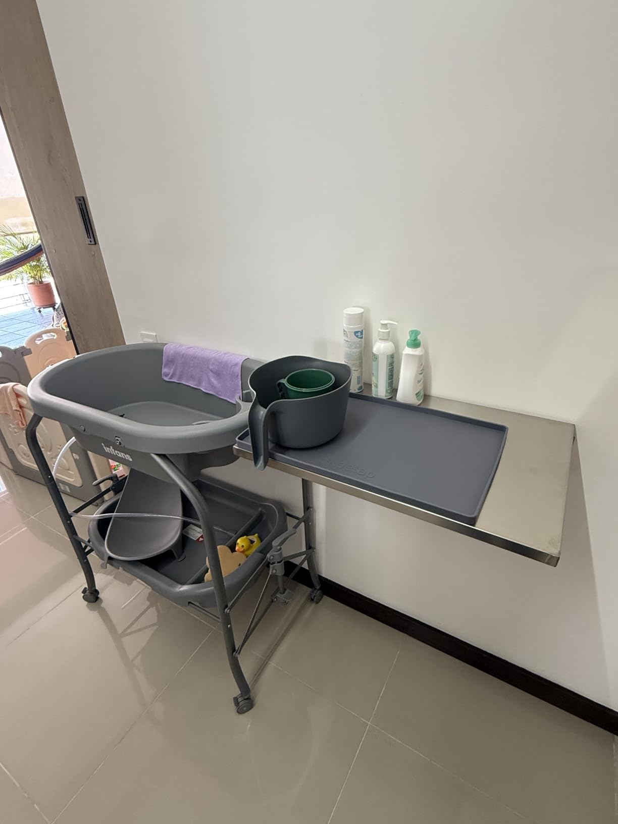 23.6 * 16in Medium Stainless Steel Folding Wall Shelf | Food Truck | Kitchen, Restaurant, Garage, Laundry, Utility Room Folding Concession Shelf customer photo 2