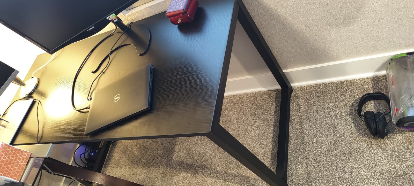 Coleshome 71 Inch Computer Desk with USB Ports, Large Office Desk, Long Study Student Writing Desk, Rustic Brown customer photo 1