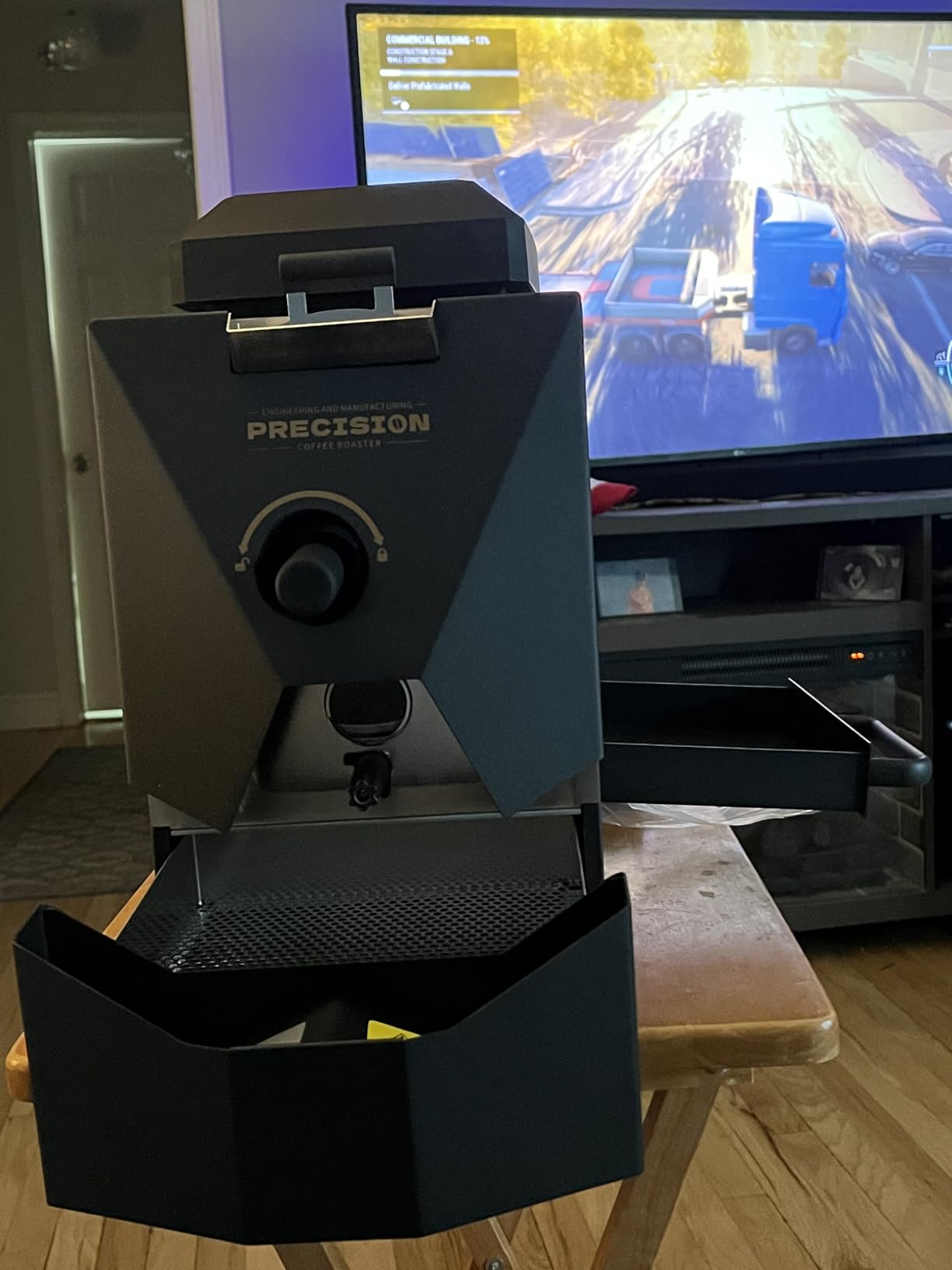 1Pound Electric Coffee Roaster for Home Use, Automatic Roasting And Easy Operation, With A Smoke Filter(Suitable for light roasting), 2 Chimney Tube, And Chaff Collector. customer photo 1