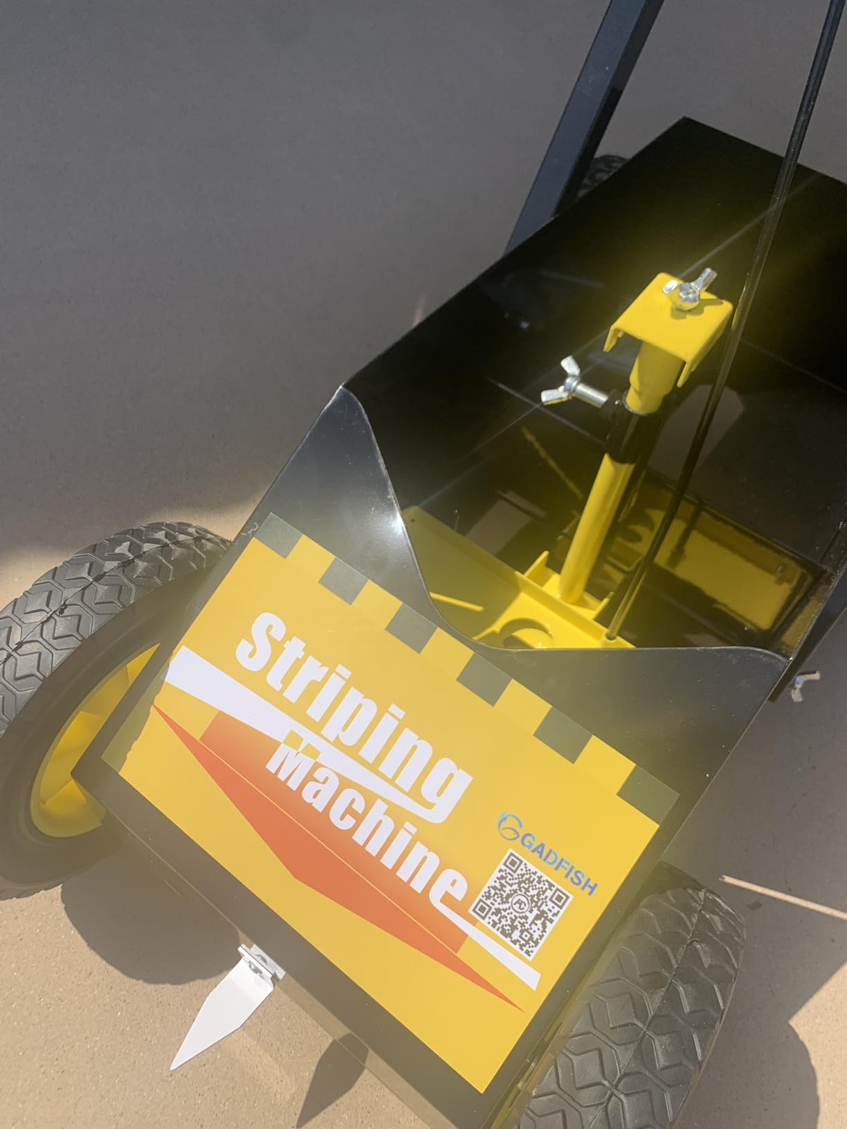 GADFISH Heavy Duty Striping Line Marking Machine, Compatible with Inverted Marking Spray Paint, Parking Lot Striping Machine for Fast and Accurate Marking, Line Striper - Black customer photo 2