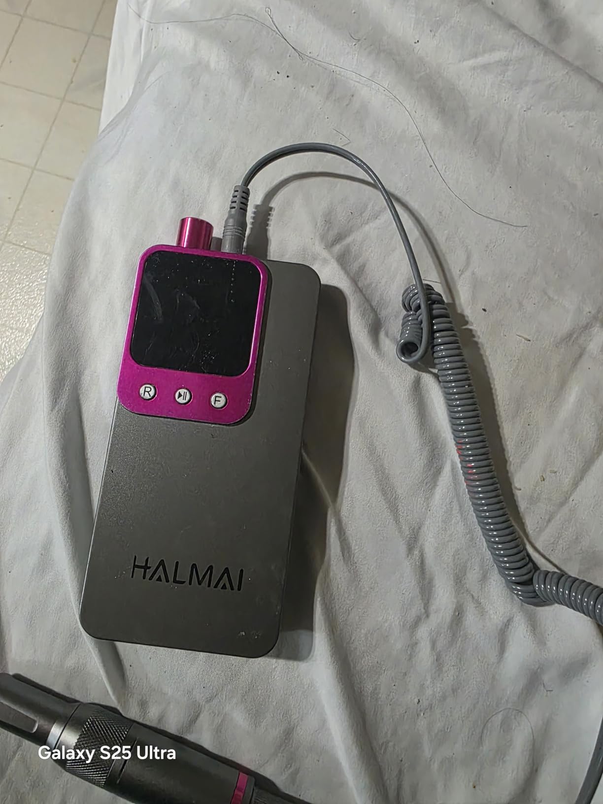 Electric Nail Drill Professional, Portable Nail File for Acrylic Gel Nails, Cordless Rechargeable Ultra Power Nail Drill Kit 40000RPM, Salon-Grade Efile Nail Machine (Dark Grey) customer photo 2