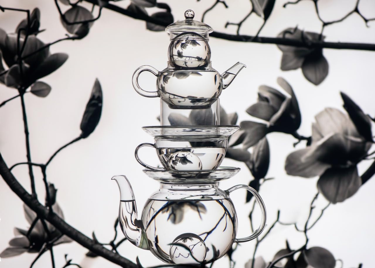 CNGLASS 900ml Glass Teapot with Removable Infuser, Clear Tea Kettle Stovetop Safe, Blooming and Loose Leaf Tea Maker customer photo 2