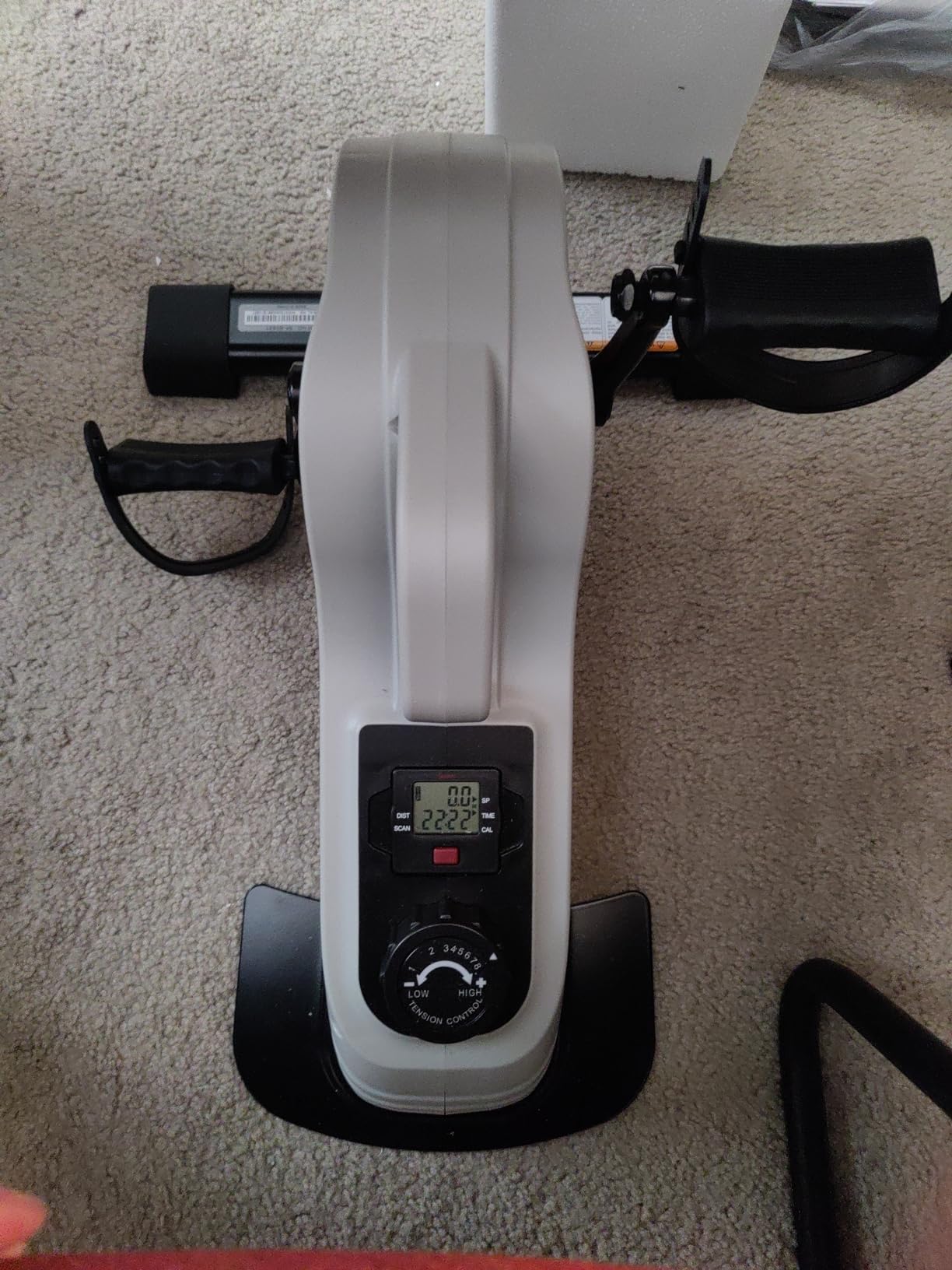 Sunny Health & Fitness 2-in-1 Smart Magnetic Pedal Exerciser, Compact Indoor Under-Desk Mini Exercise Bike for Full Body Cardio Workout and Physical Therapy, Free SunnyFit Training App Connection customer photo 2