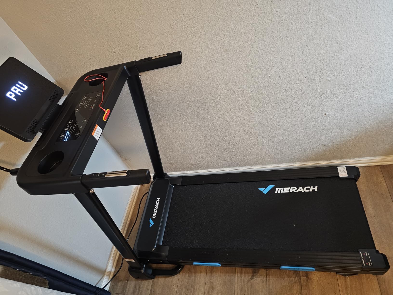 MERACH T12 Foldable Treadmill for Home, 300 LBS Capacity, Wide Running Belt | Incline Treadmill with Display, Smart App, 2.5HP Brushless Motor, Compact Design customer photo 1